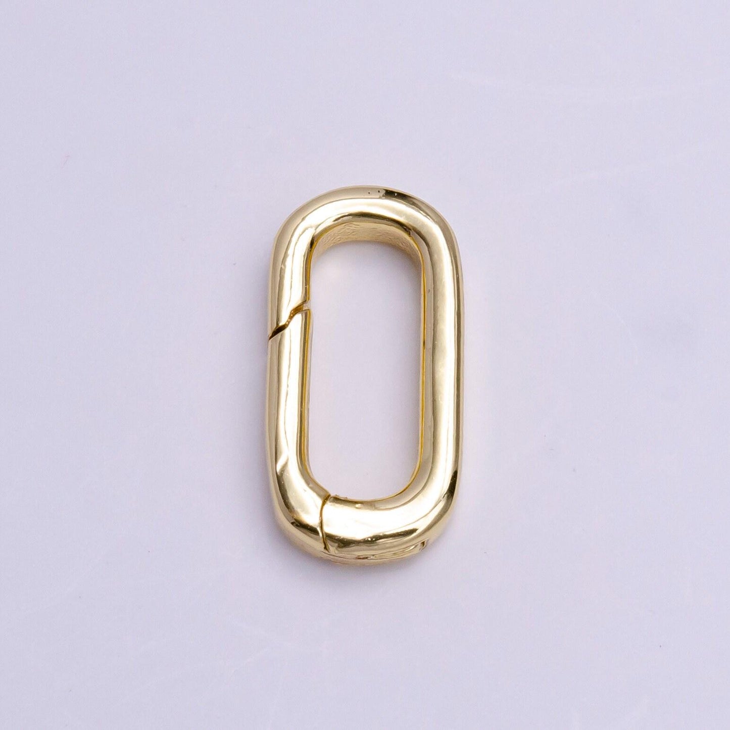Oval spring clasp, gold silver spring carabiner clasp, dainty minimalist clasp for jewelry making z408 k135