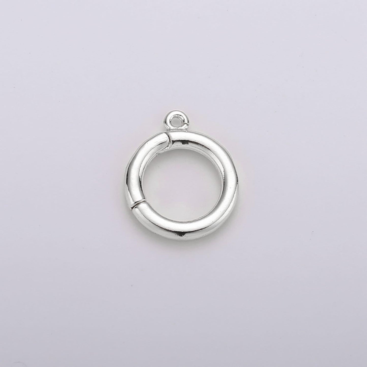 14k gold filled 12mm round pull gate clasps open loop silver jewelry supply in gold & silver | k913 z399