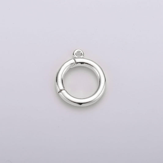 14k gold filled 12mm round pull gate clasps open loop silver jewelry supply in gold & silver | k913 z399