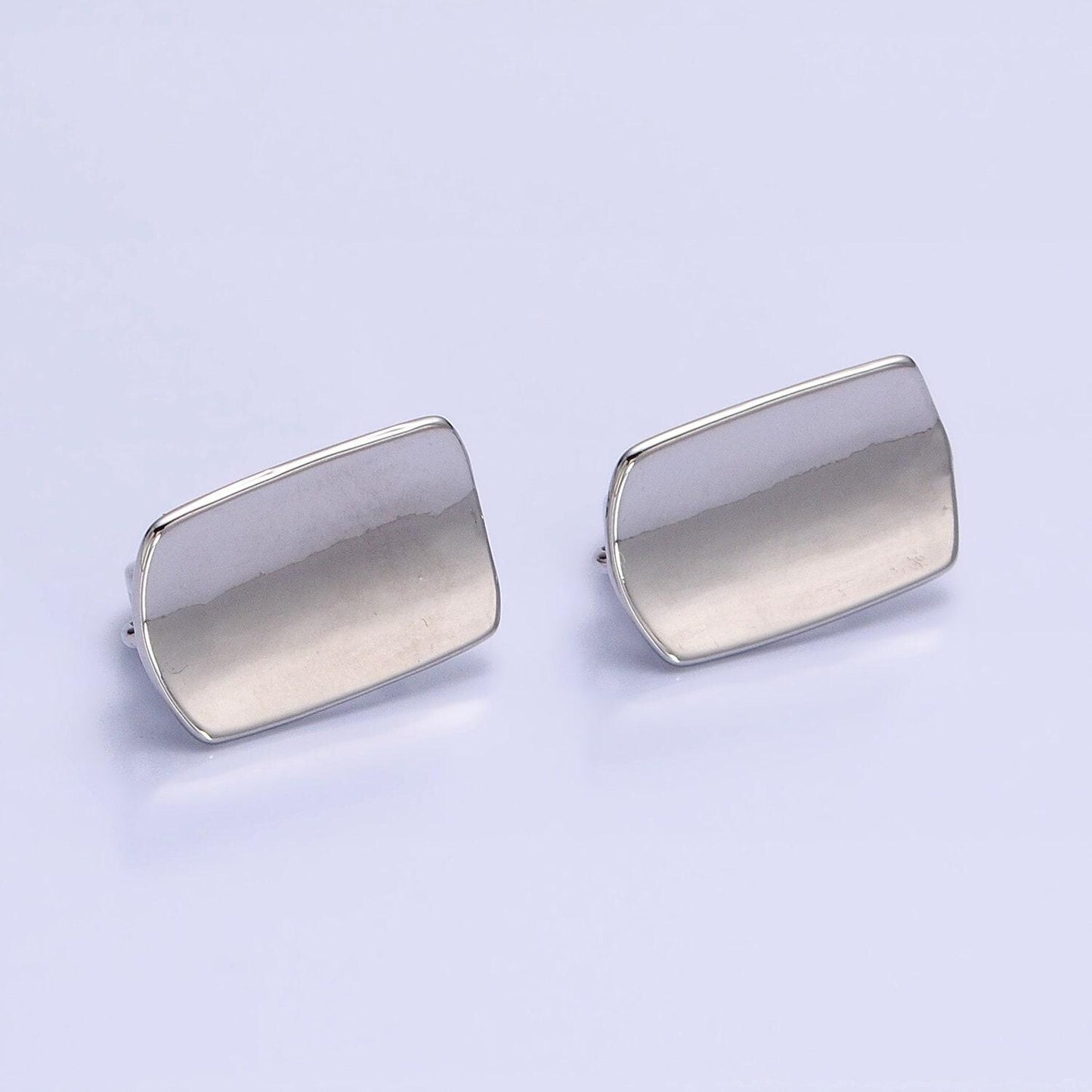 Dainty rectangle gold filled huggie open link lever back earring making, 16x11 mm, nickel & lead free for earring charm making finding z333