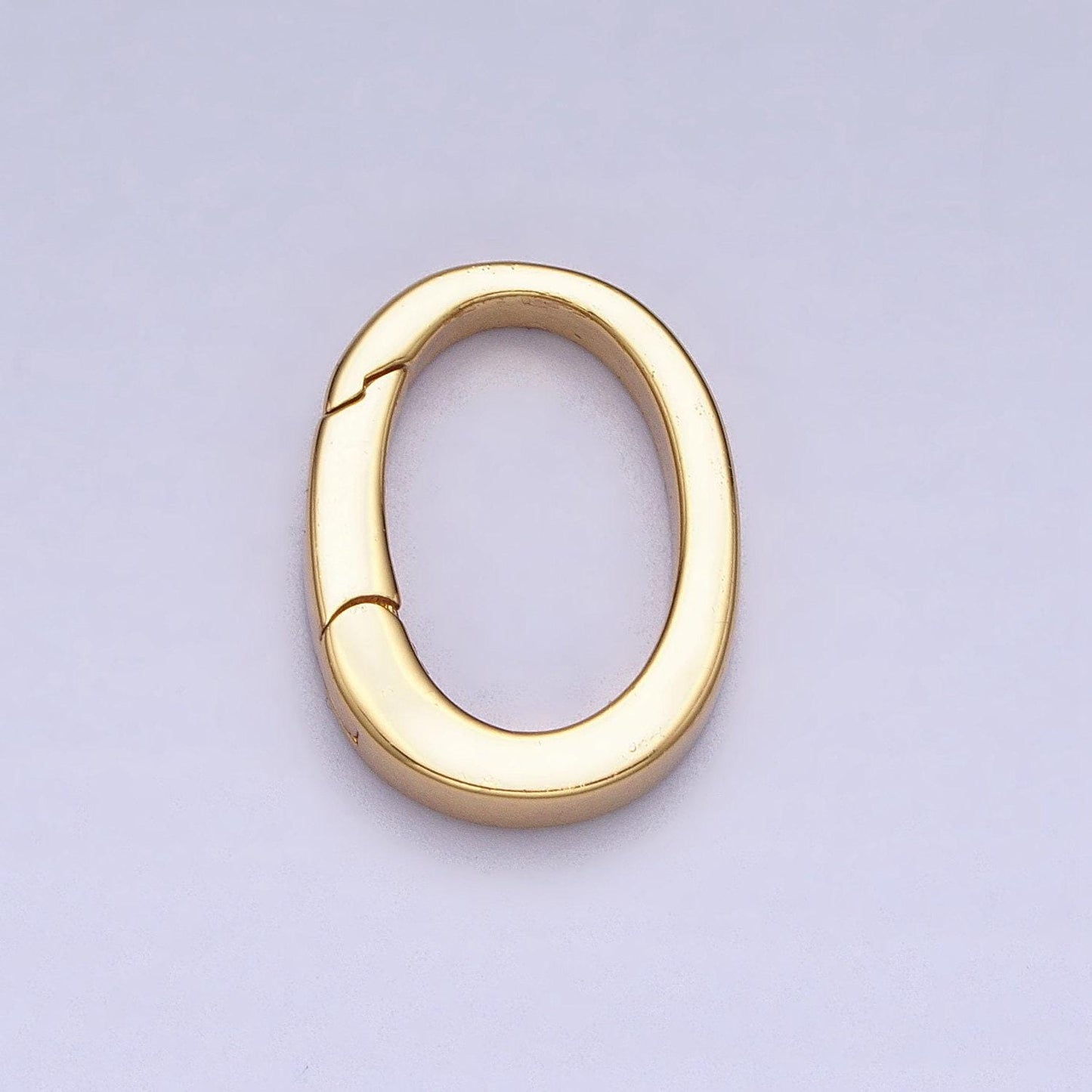 Mini gold spring gate ring, push gate ring 13.4 x 17.5mm oval ring charm holder gold clasp for jewelry clasp z305
