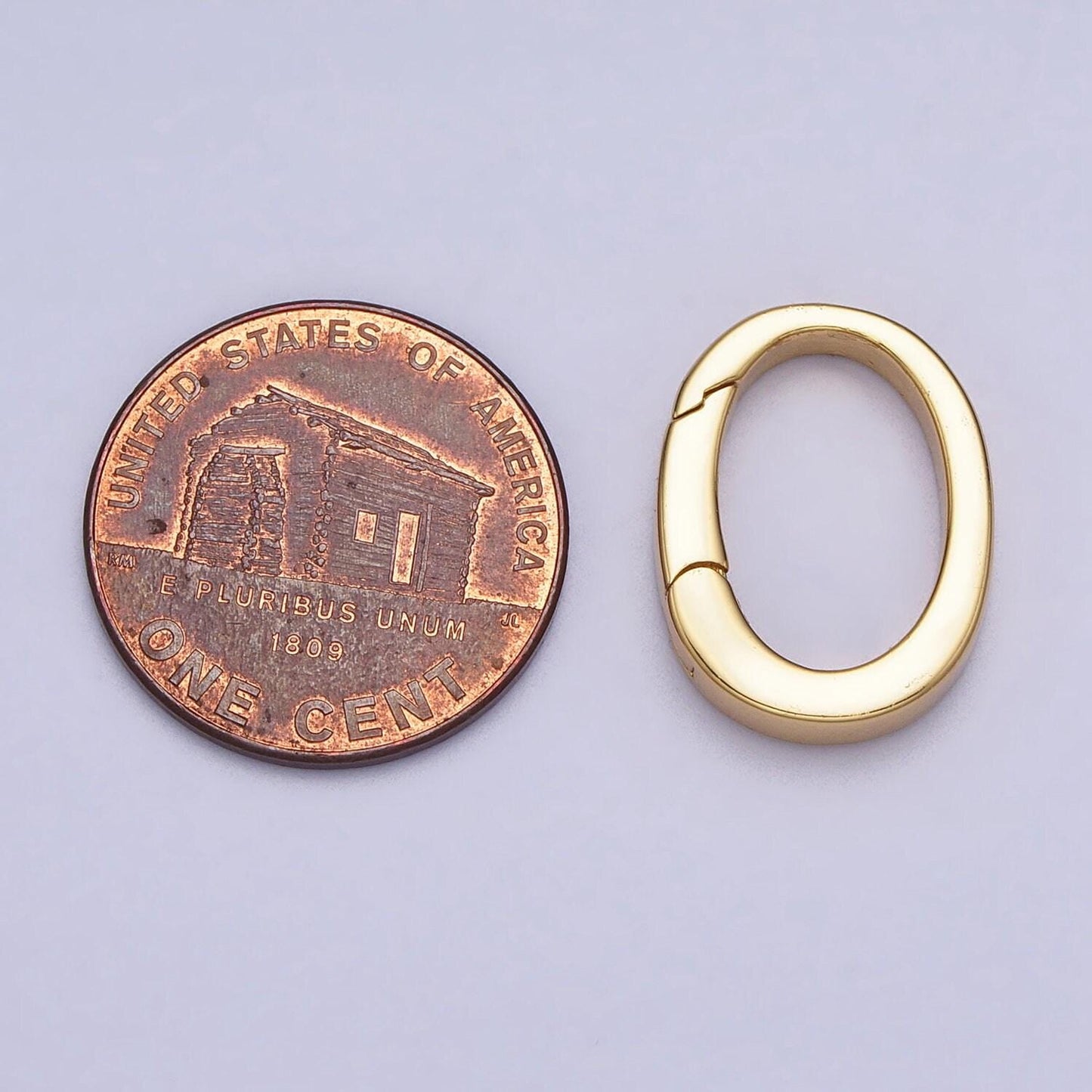 Mini gold spring gate ring, push gate ring 13.4 x 17.5mm oval ring charm holder gold clasp for jewelry clasp z305
