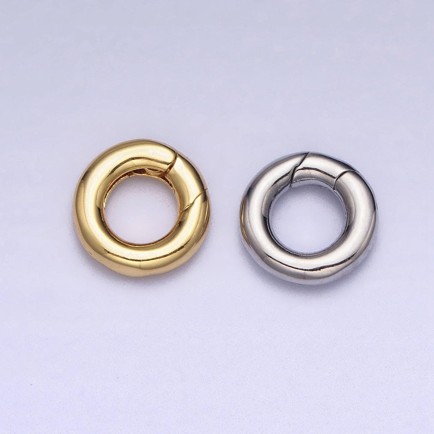 Mini gold silver spring gate ring 10mm round circle ring, round clasp, push clip clasp, spring gate for jewelry making z303