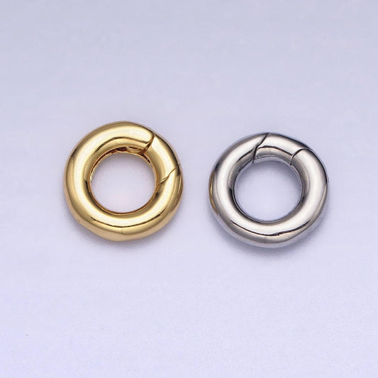 Mini gold silver spring gate ring 10mm round circle ring, round clasp, push clip clasp, spring gate for jewelry making z303