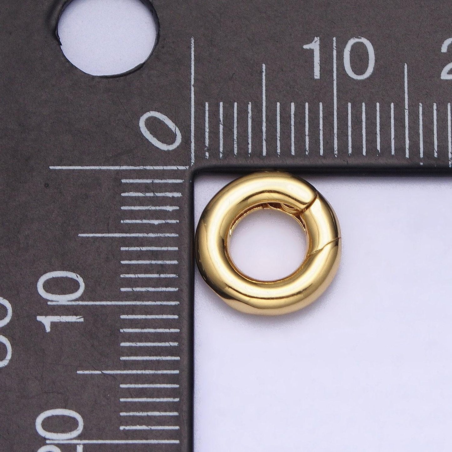Mini gold silver spring gate ring 10mm round circle ring, round clasp, push clip clasp, spring gate for jewelry making z303