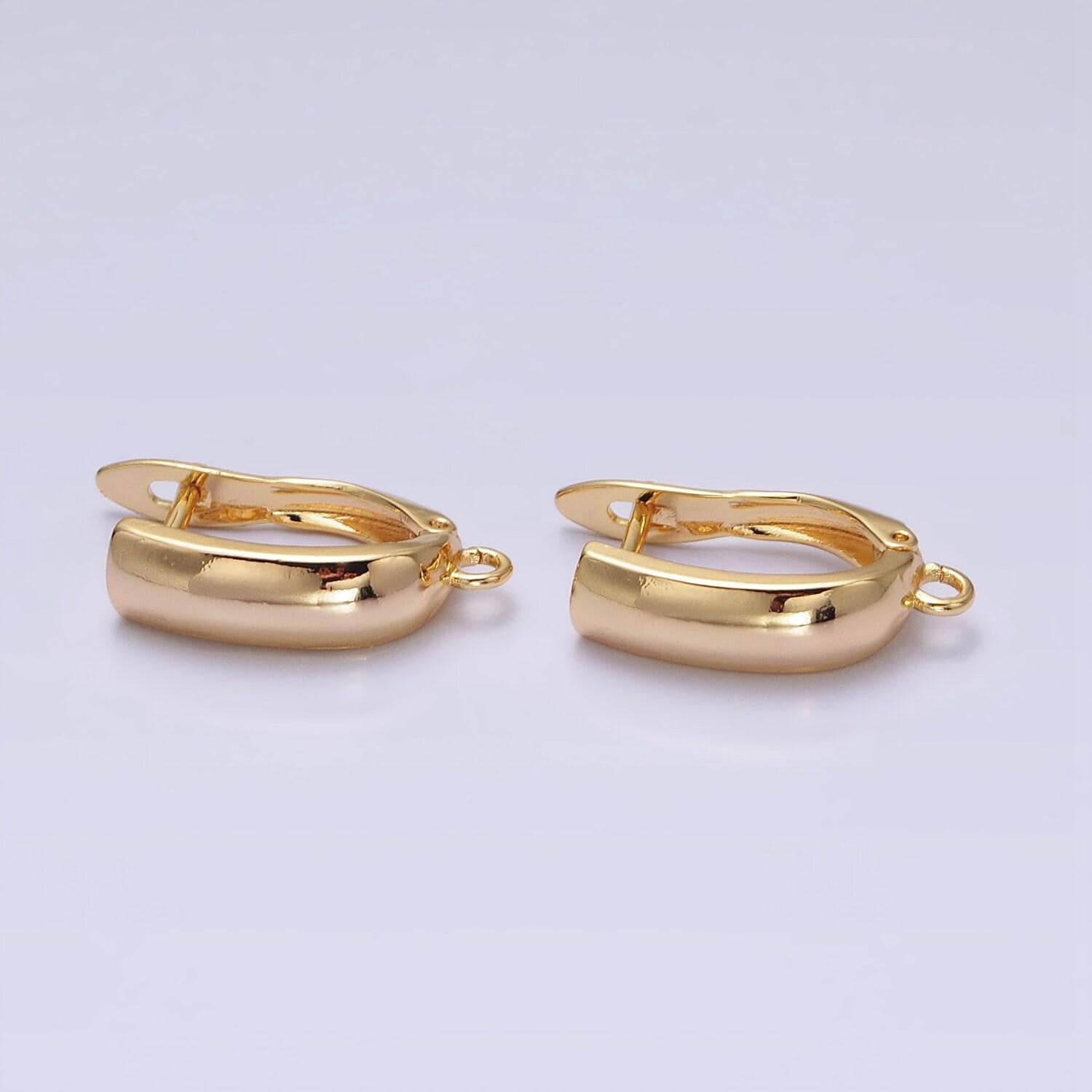 Dainty gold lever back earring findings silver earring with open link for handmade jewelry component diy earring jewelry supply z294