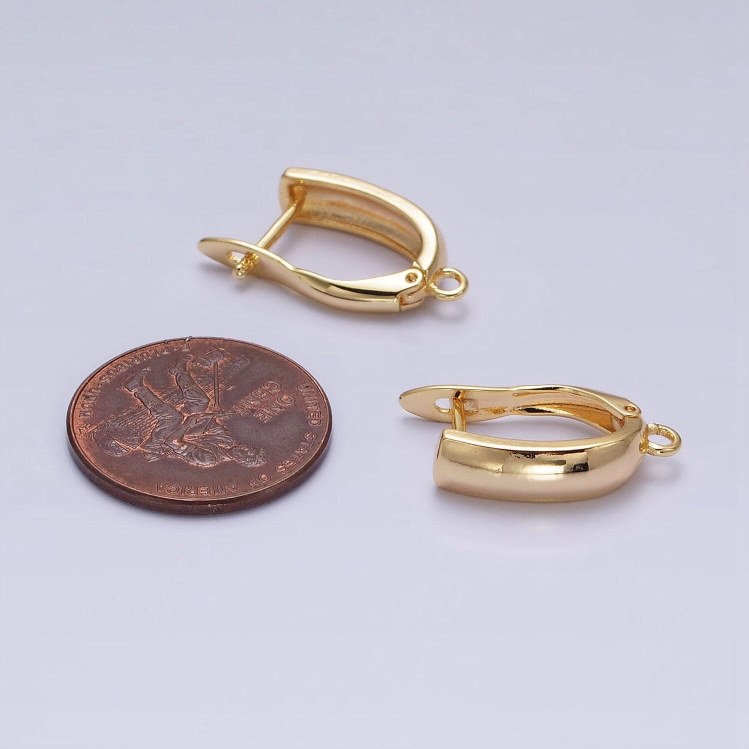 Dainty gold lever back earring findings silver earring with open link for handmade jewelry component diy earring jewelry supply z294