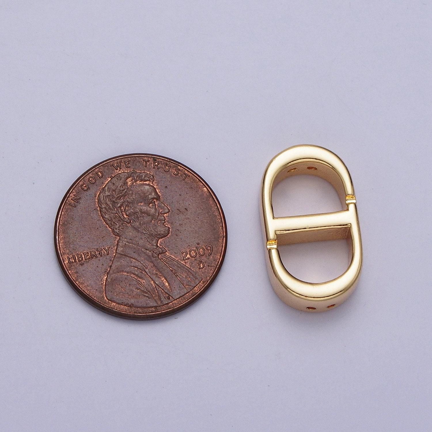 Gold tablet bead spacer pill shape small hole spacer beads gold oval table two hole connector for bracelet component z280