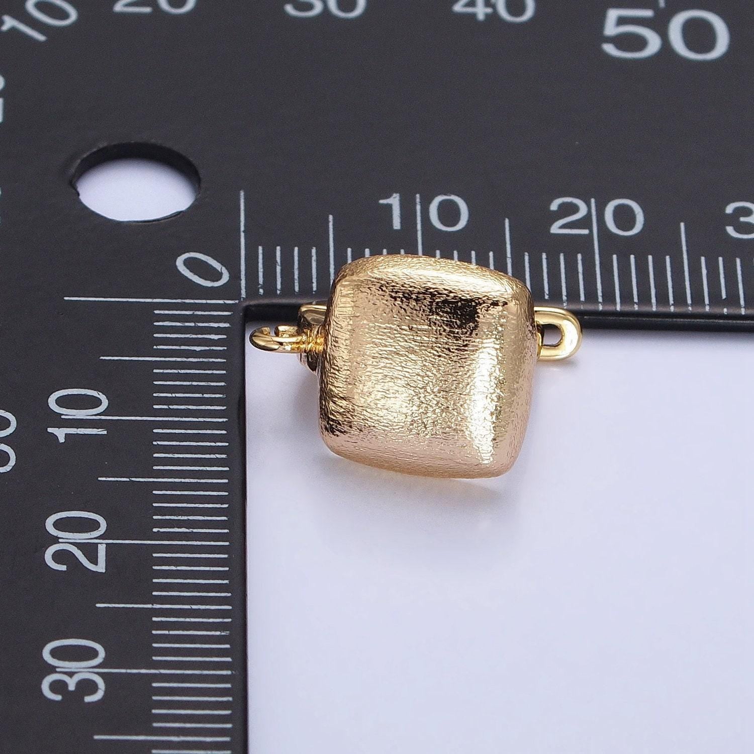 Chubby square english lock open loop earring supply | z-155