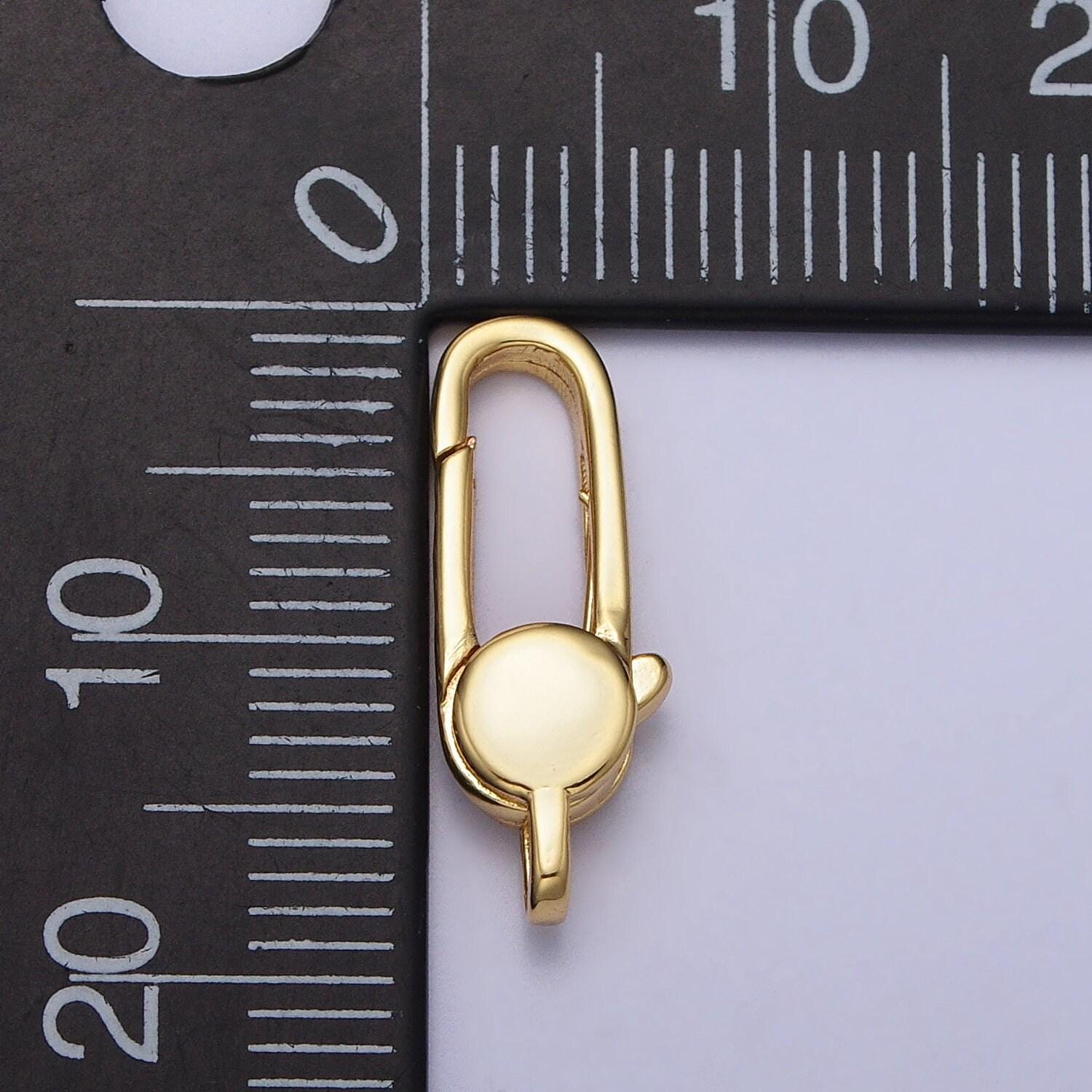 Gold lobster clasp 18.3mm x 6.6mm jewelry making supplies chain findings z-149 z-50