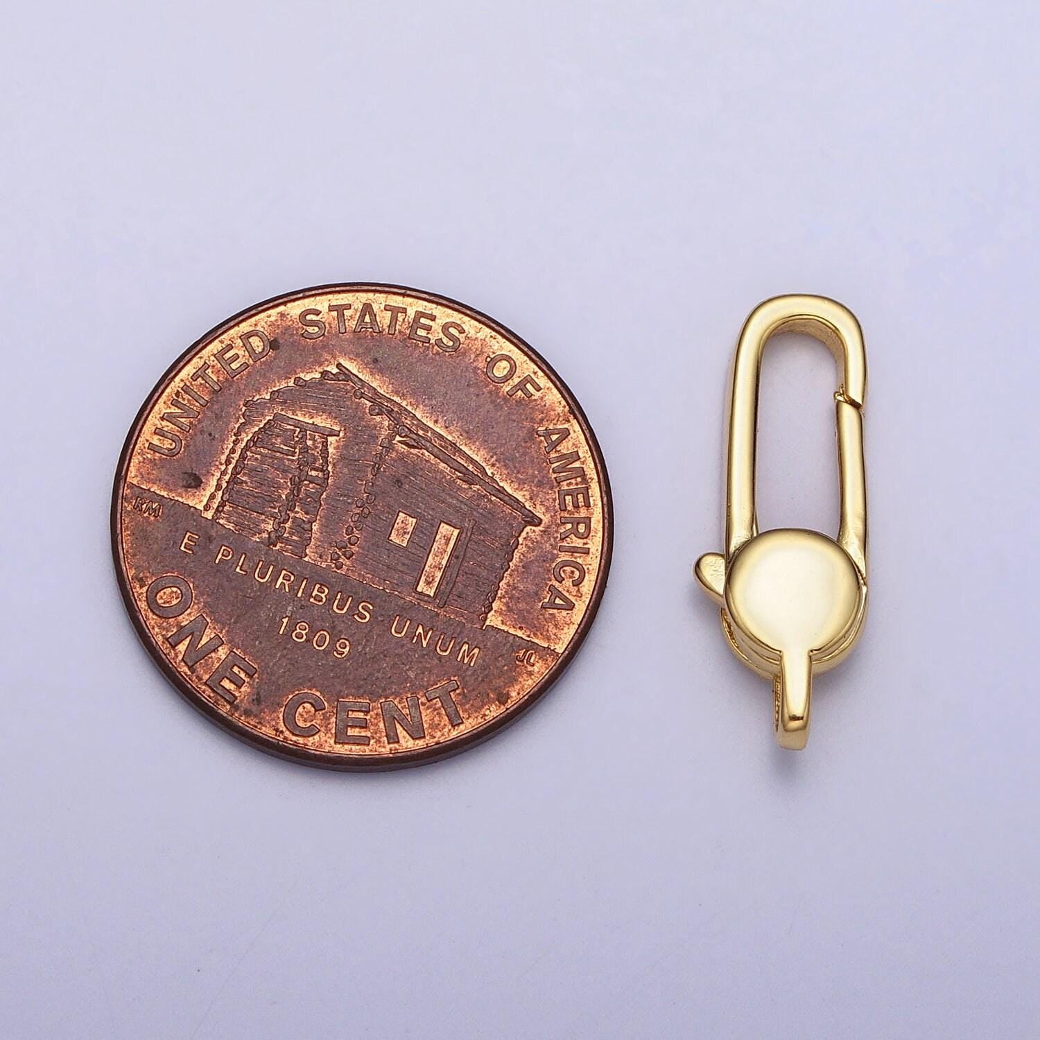 Gold lobster clasp 18.3mm x 6.6mm jewelry making supplies chain findings z-149 z-50