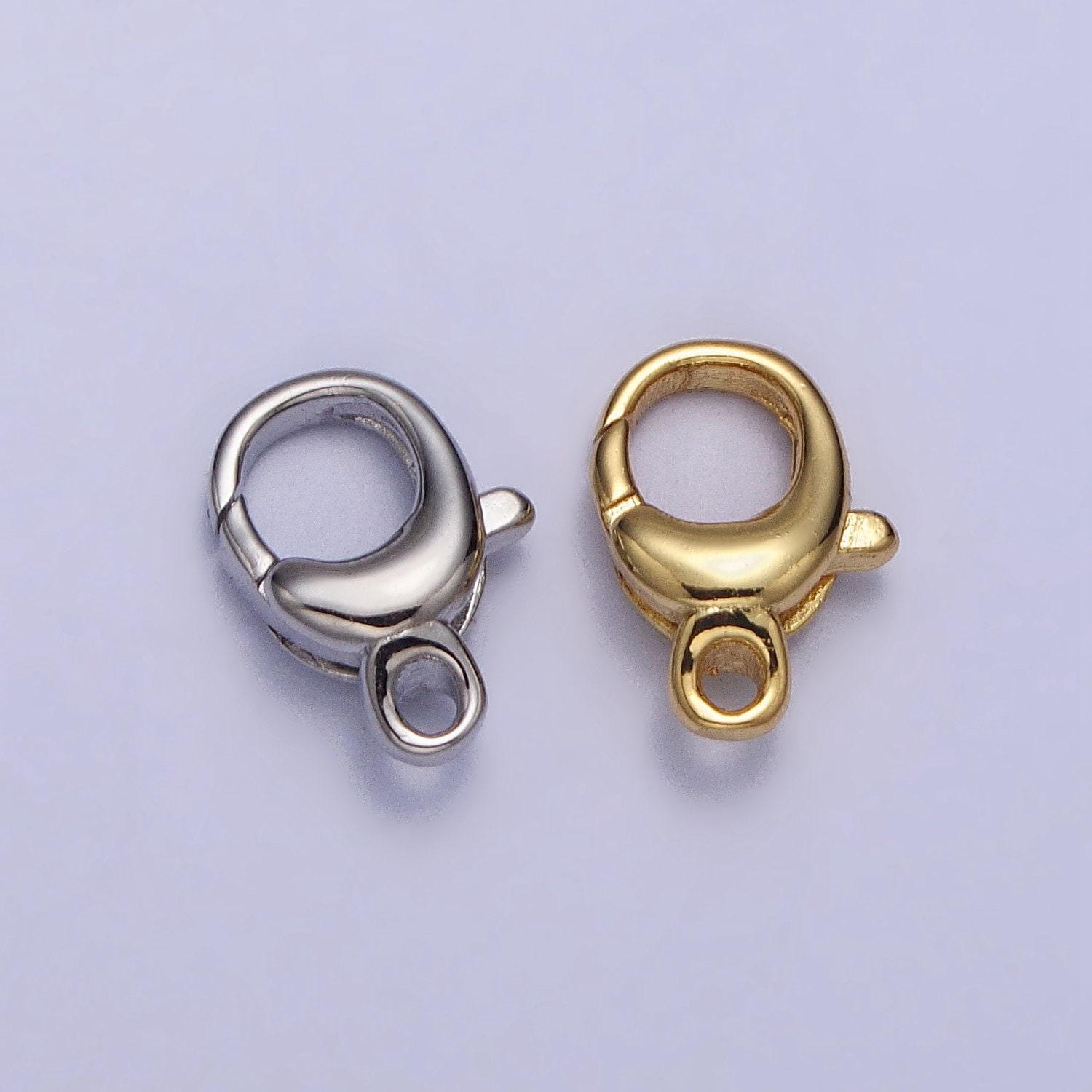 Mini 14k gold filled oval lobster clasp small fancy end clasp for diy jewelry making supply bracelet necklace component z-145