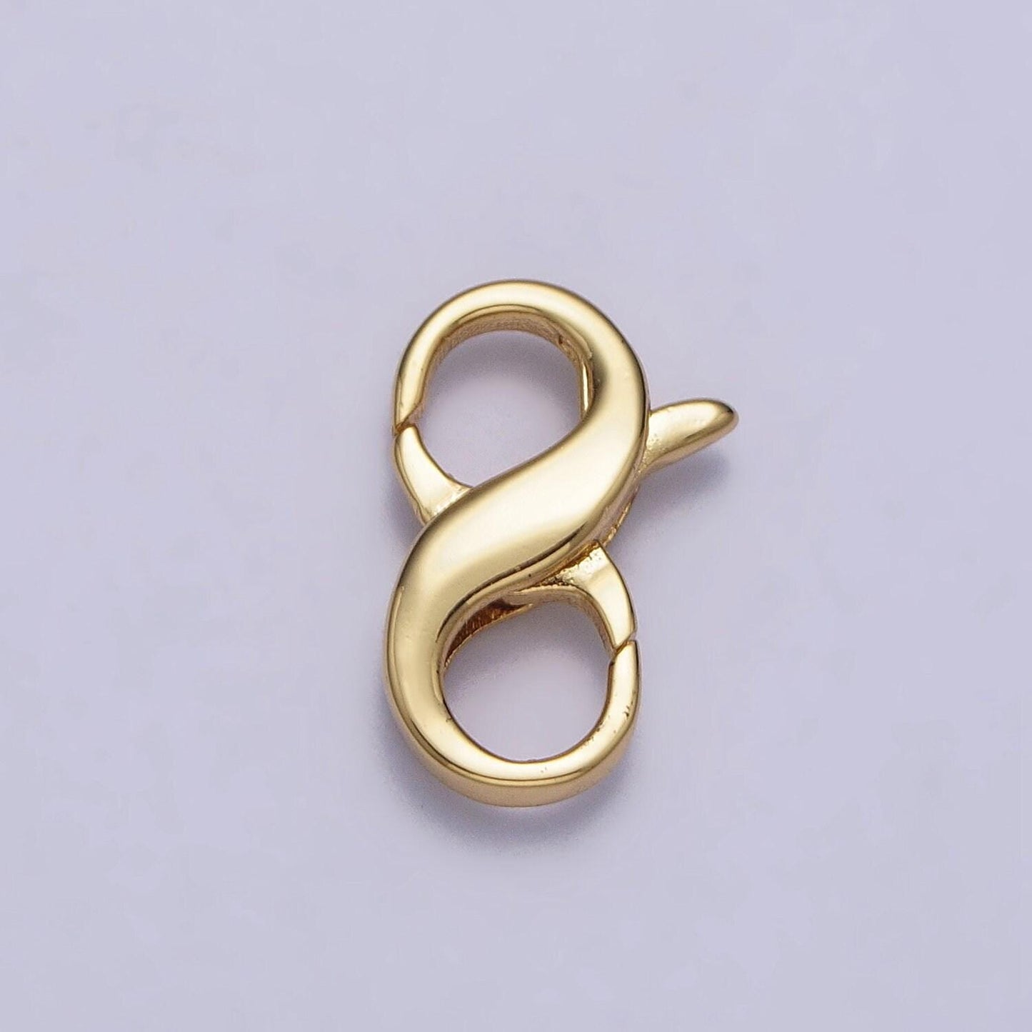 Small 24k gold filled 13mm double opening infinity silver figure 8 interchangeable enhancer clasps for jewelry making z143