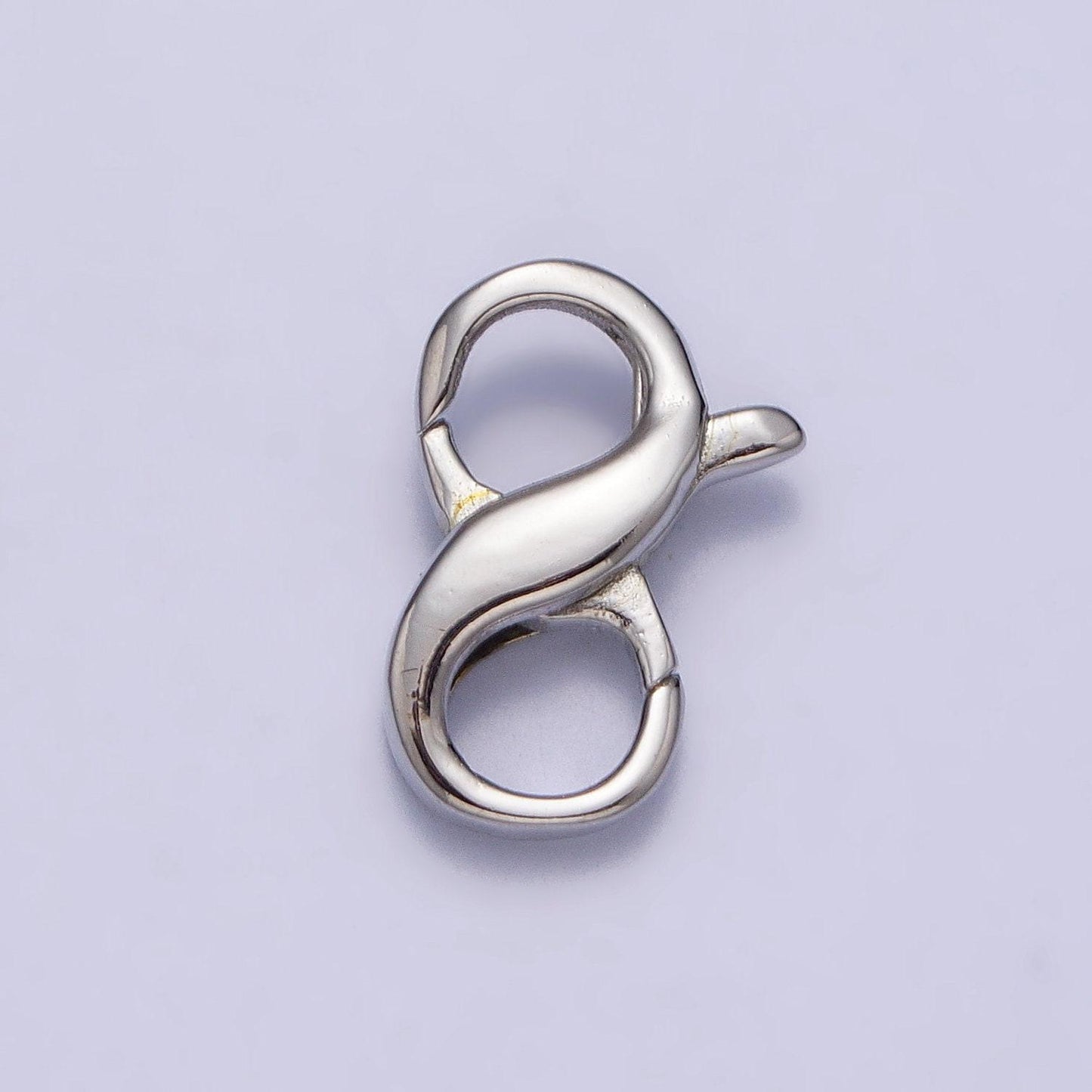 Small 24k gold filled 13mm double opening infinity silver figure 8 interchangeable enhancer clasps for jewelry making z143