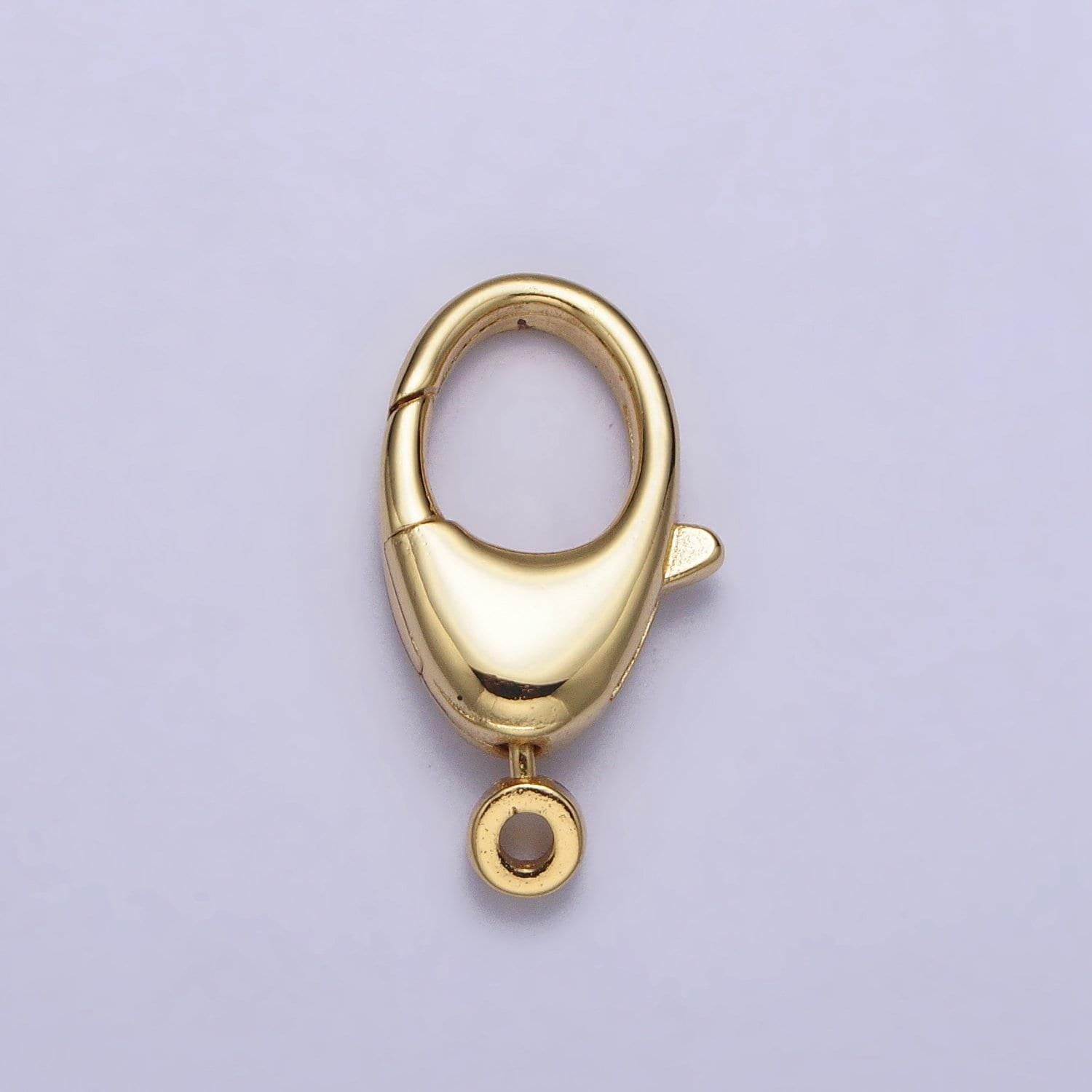 Dainty oval lobster lock gold lobster charm lock finding connector lobster lock enhancer lobster lock silver charm holder z133