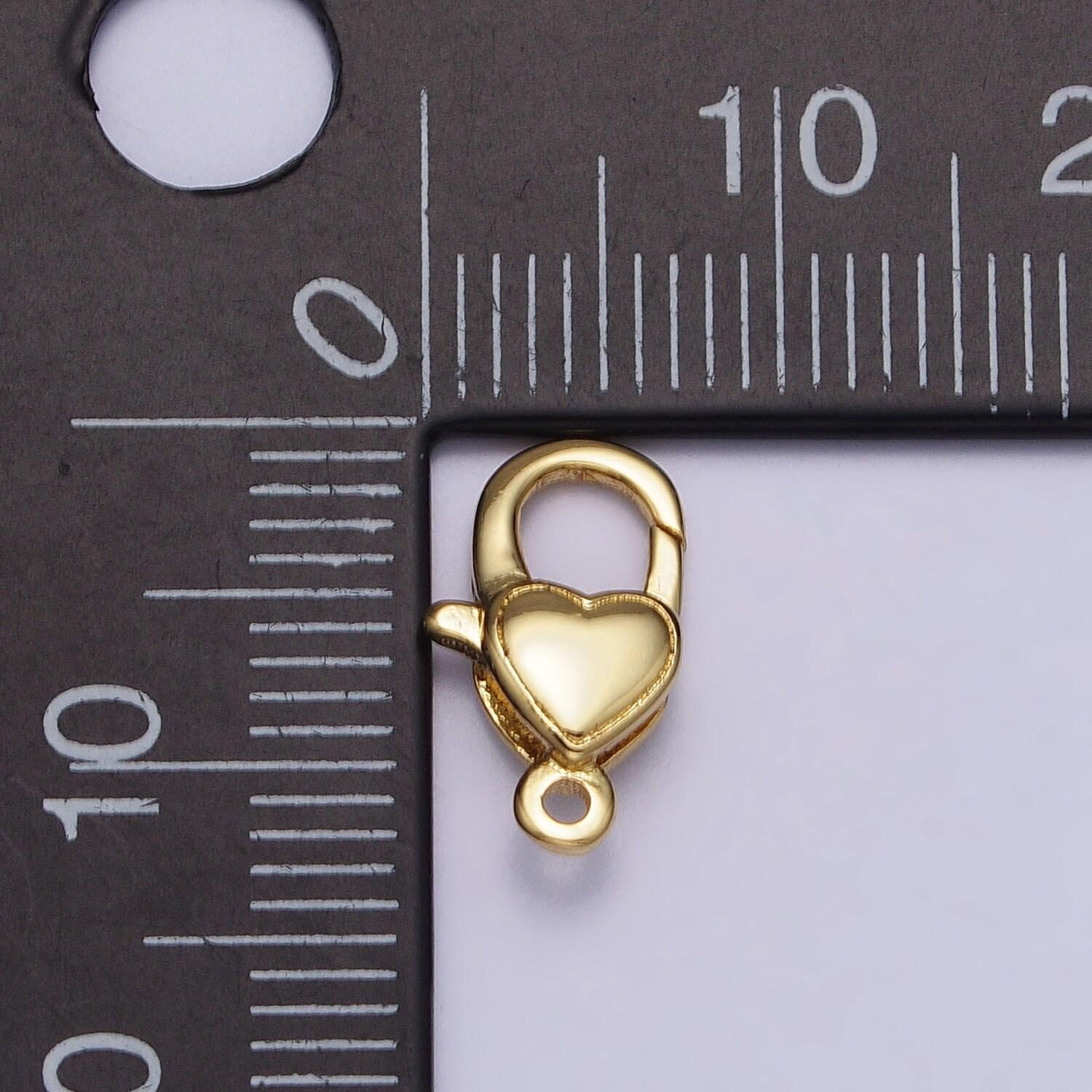 14k gold filled love heart lobster clasp heart trigger clasp – lobster claw for jewelry making supplies | z129