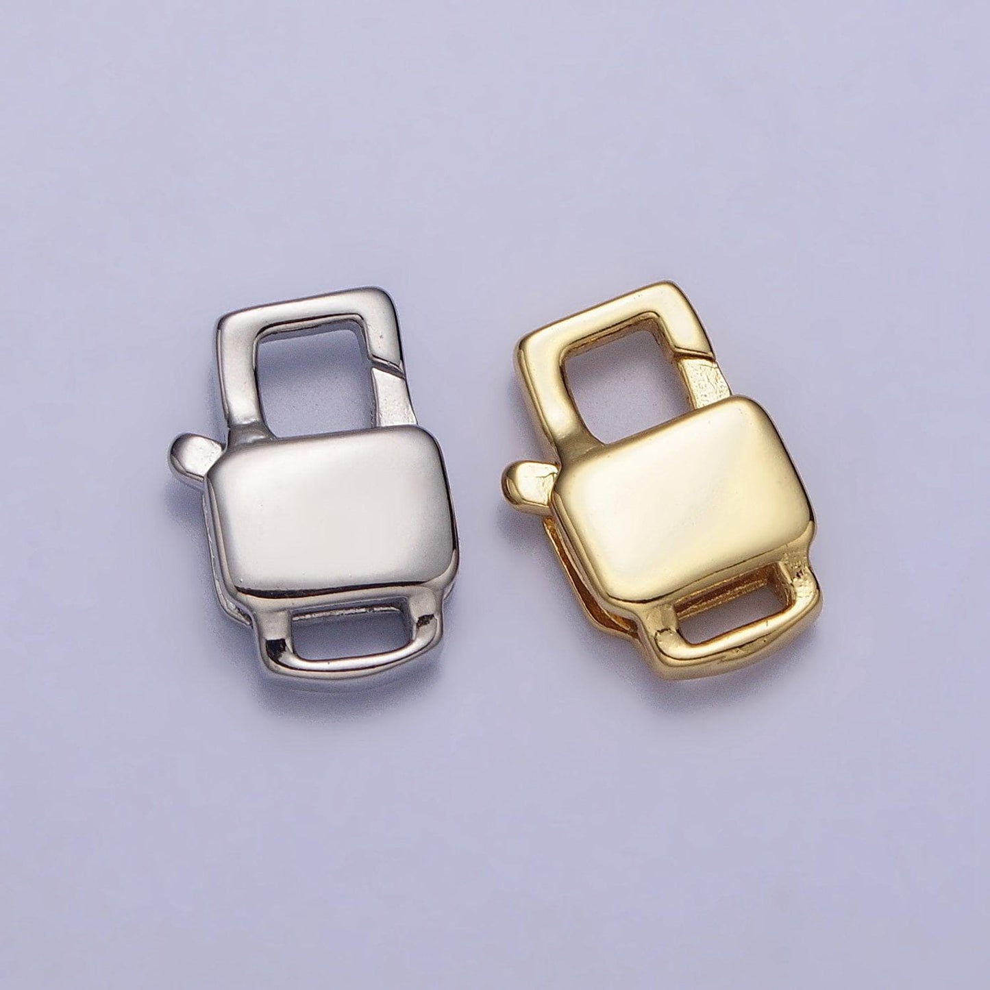 Mini 14k gold filled rectangle lobster clasp small geometric end claspfor diy jewelry making supply bracelet necklace component z127