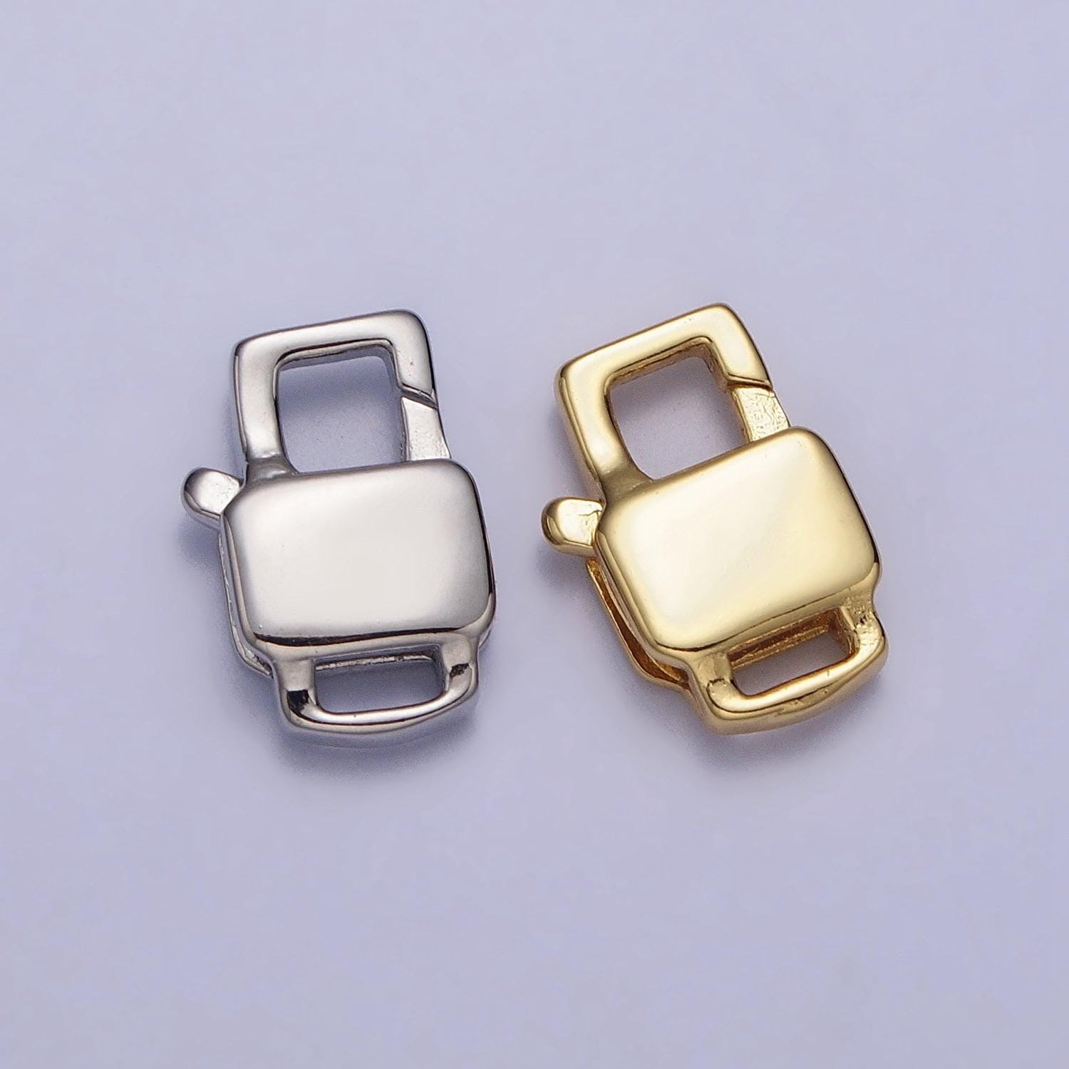 Mini 14k gold filled rectangle lobster clasp small geometric end claspfor diy jewelry making supply bracelet necklace component z127