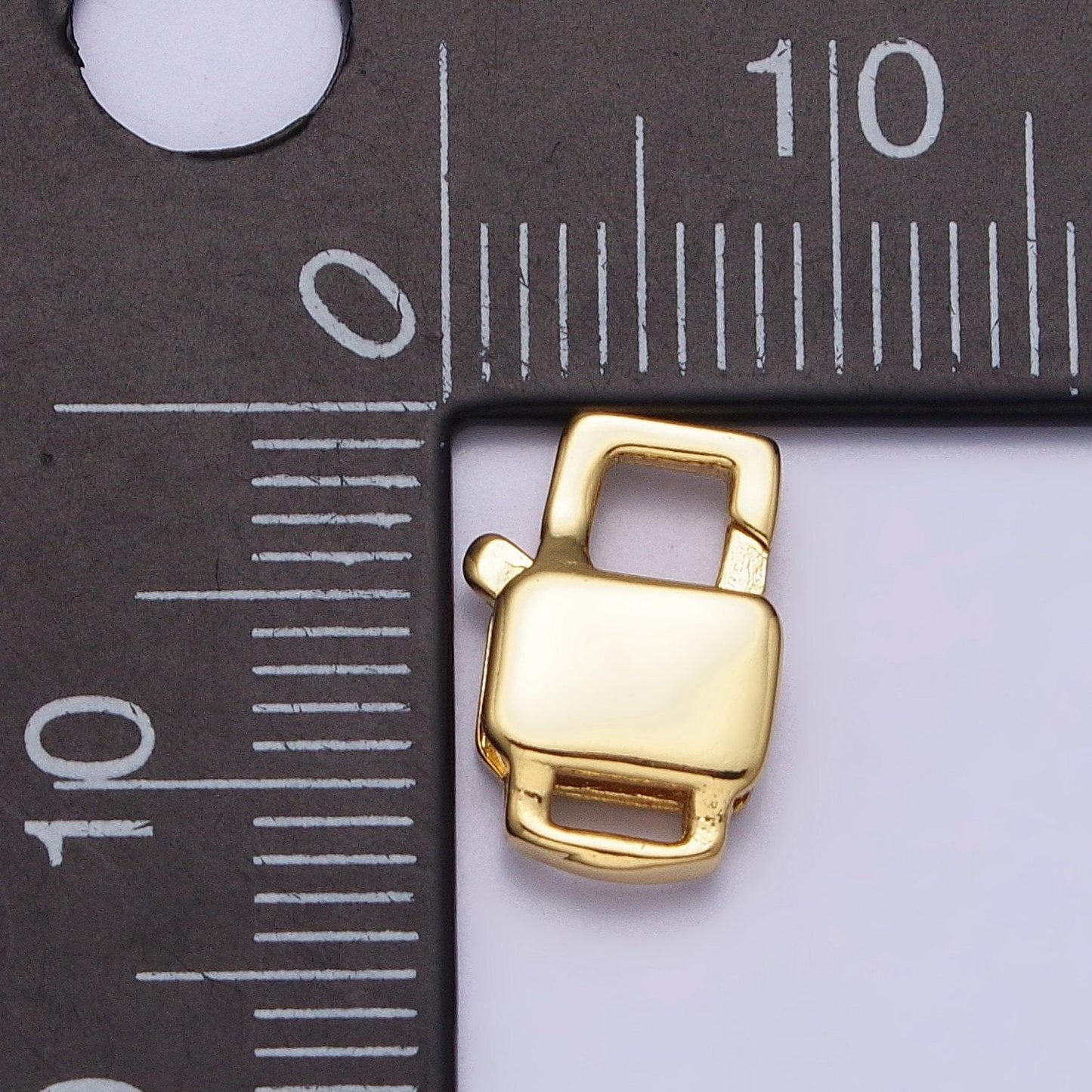Mini 14k gold filled rectangle lobster clasp small geometric end claspfor diy jewelry making supply bracelet necklace component z127