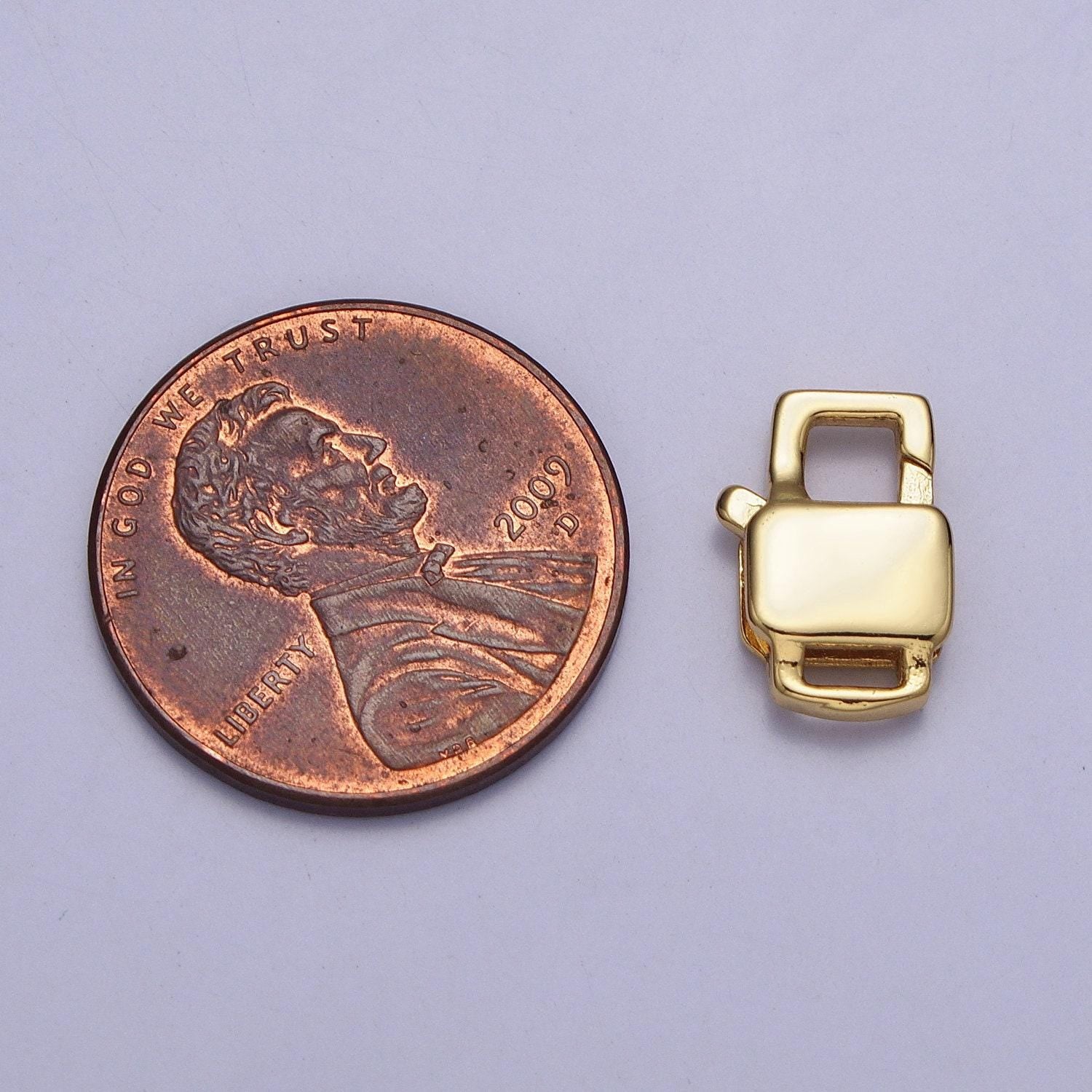 Mini 14k gold filled rectangle lobster clasp small geometric end claspfor diy jewelry making supply bracelet necklace component z127