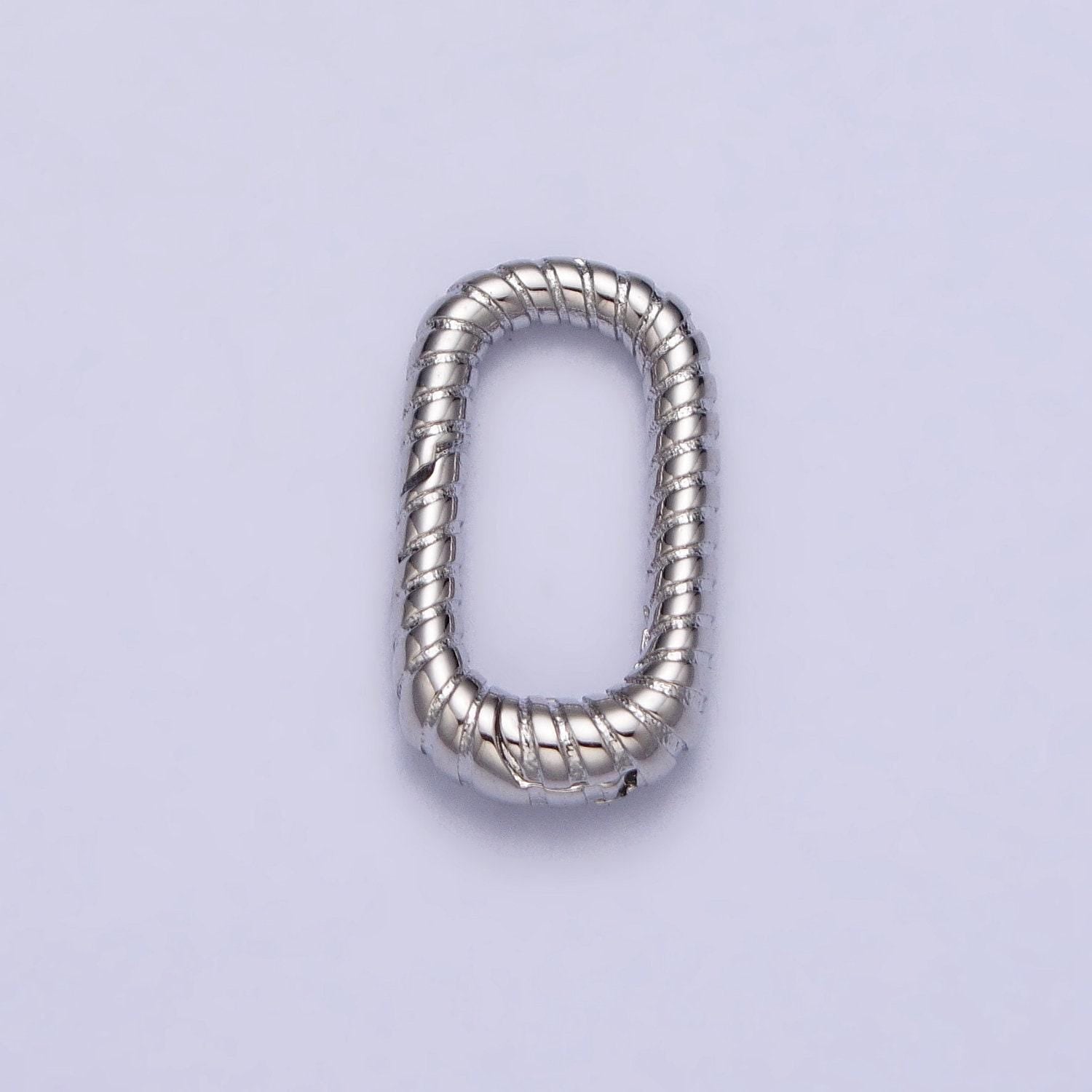 Dainty gold hinged oval push clasp charm pendants interchangeable connectors charm holder necklace enhancer clasp z121