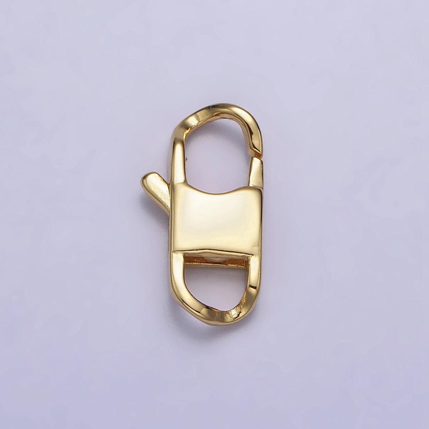 14k gold fileld small rectangular lobster clasp - unique square style for end clasp necklace bracelet component z119 z120