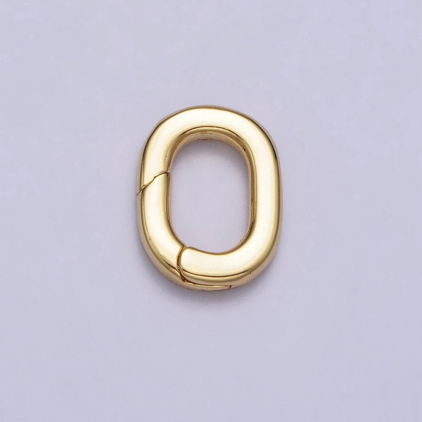 Tiny gold spring gate ring, push gate ring mini oval ring charm holder gold clasp for jewelry clasp z-117