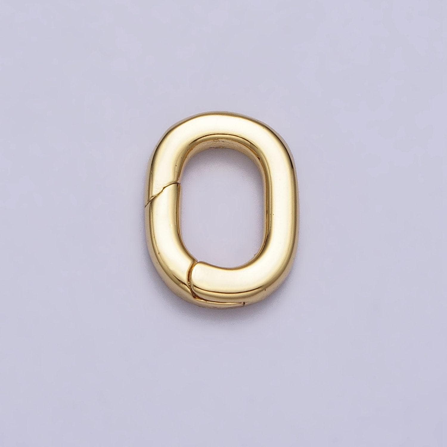 Tiny gold spring gate ring, push gate ring mini oval ring charm holder gold clasp for jewelry clasp z-117