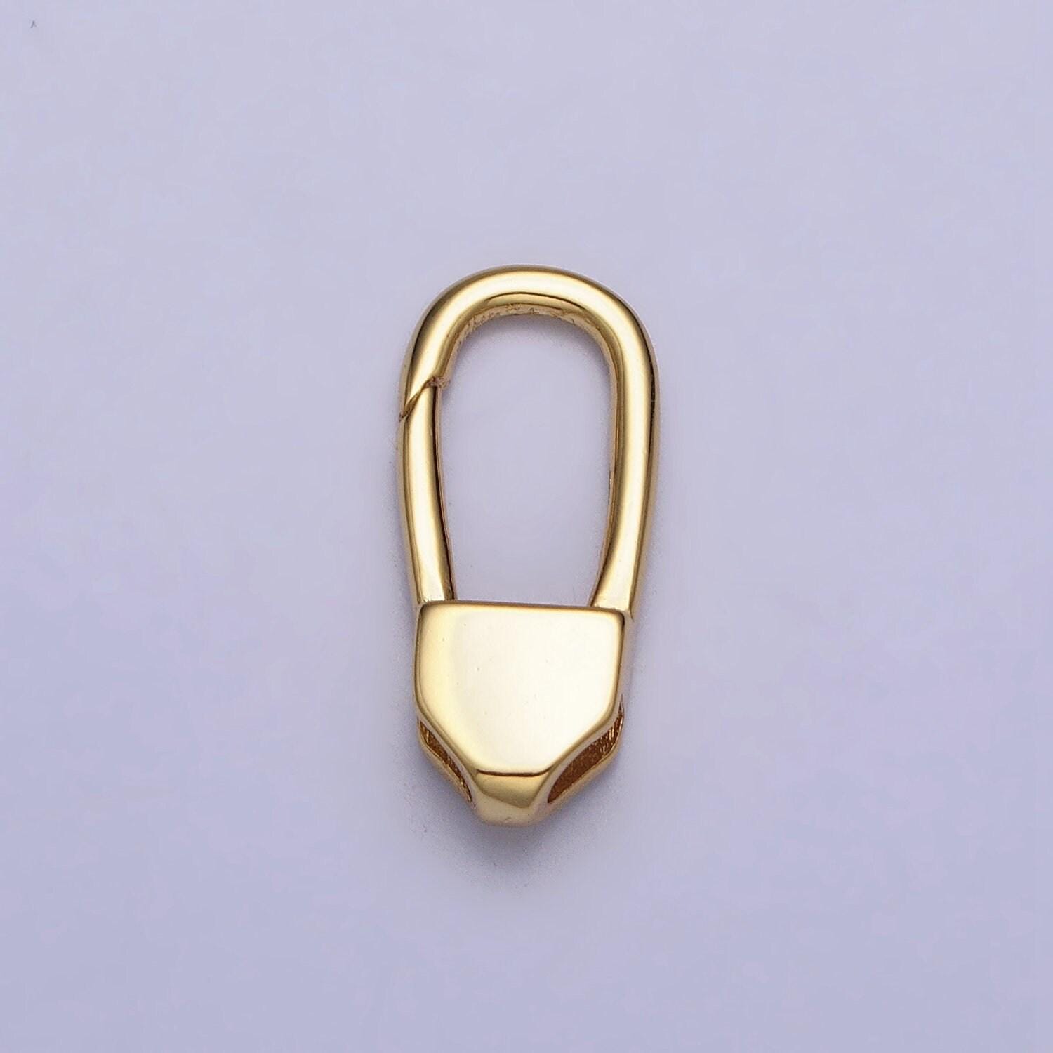 Gold clasp strap clasp lobster clasp push gate hook trigger hook for charm holder necklace supplies z-115