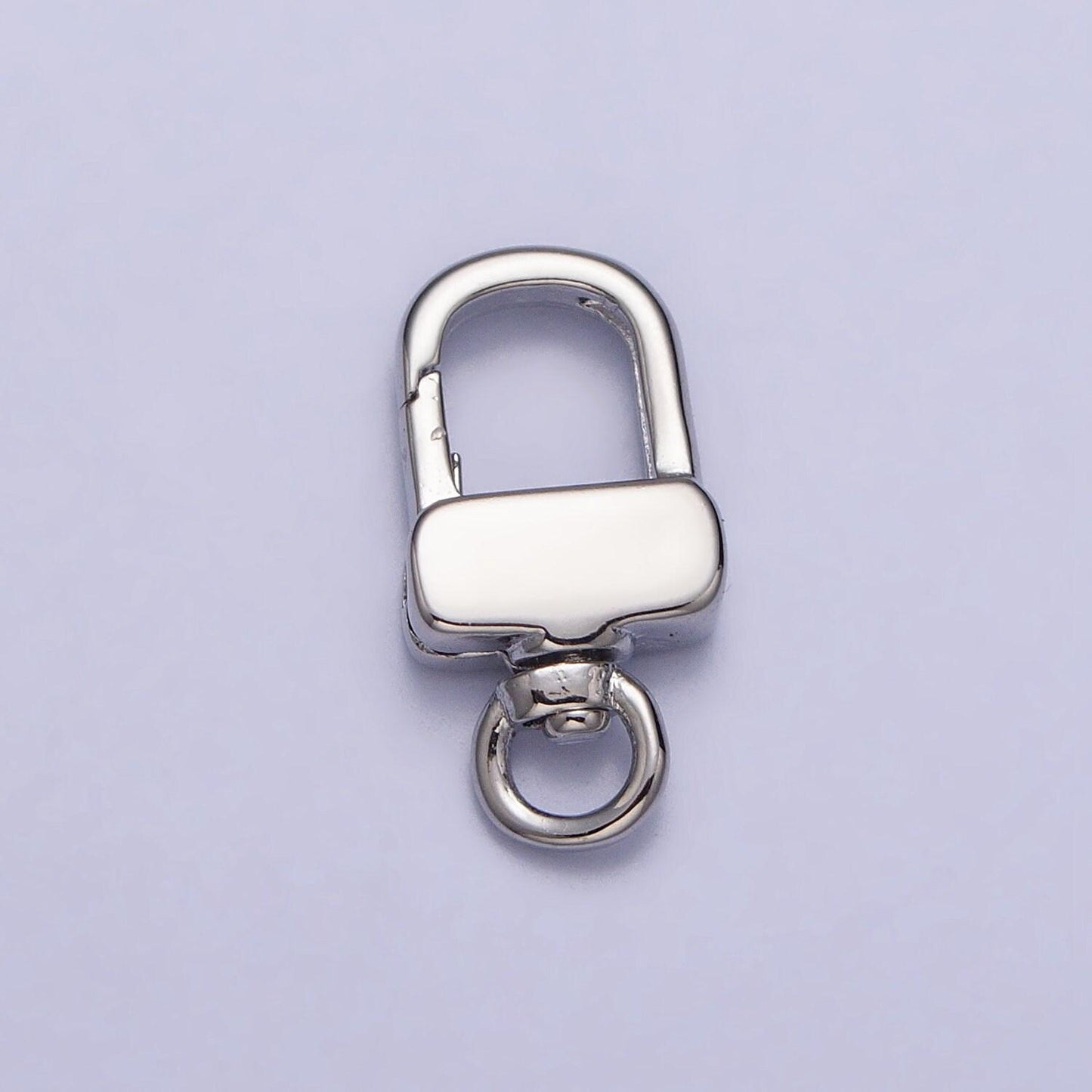Mini 24k gold filled push gate triggerless rectangular swivel closure supply in gold & silver Bag Charm Component | z113 z114