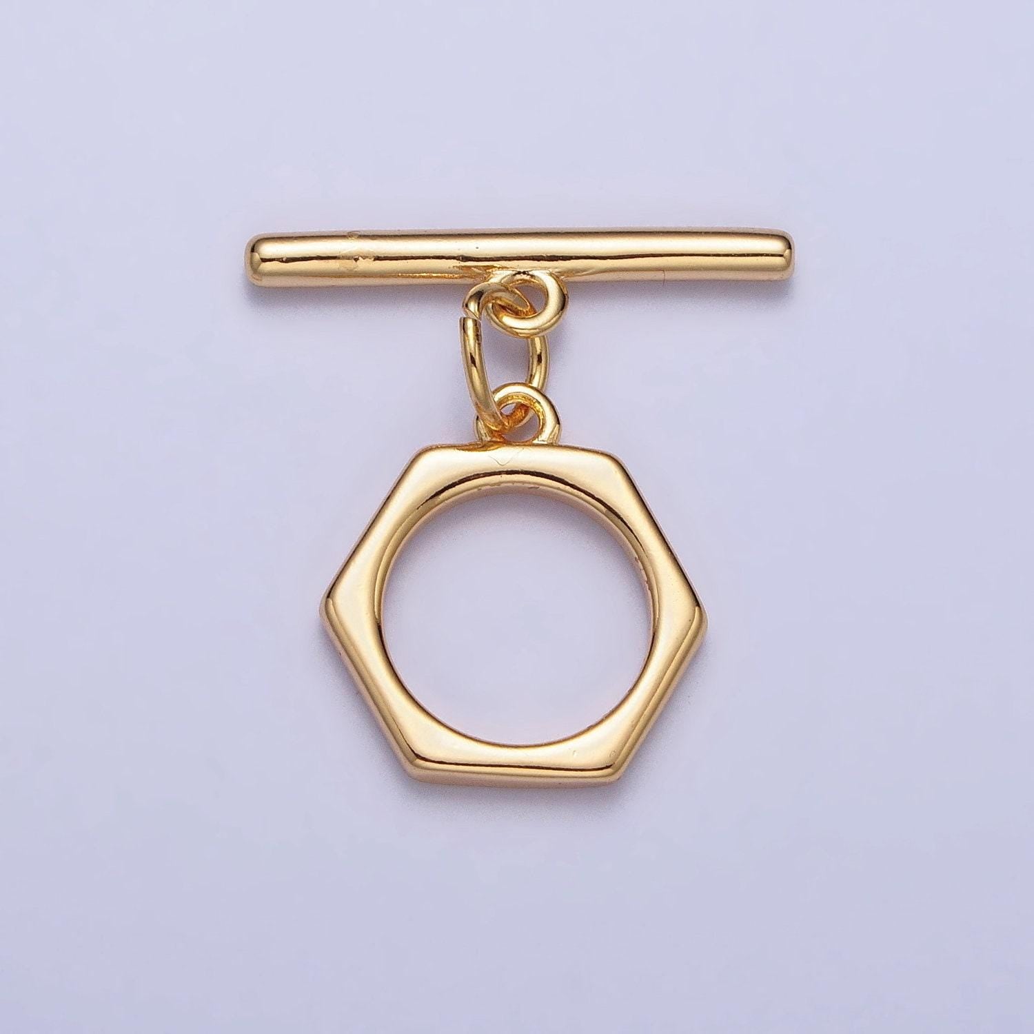 24k gold plated ot toggle clasps ot toggle clasps connectors for jewelry handmade making bracelet necklace bar hexagonal clasp z103