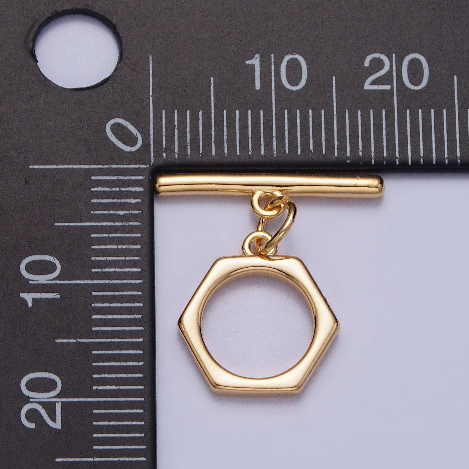 24k gold plated ot toggle clasps ot toggle clasps connectors for jewelry handmade making bracelet necklace bar hexagonal clasp z103