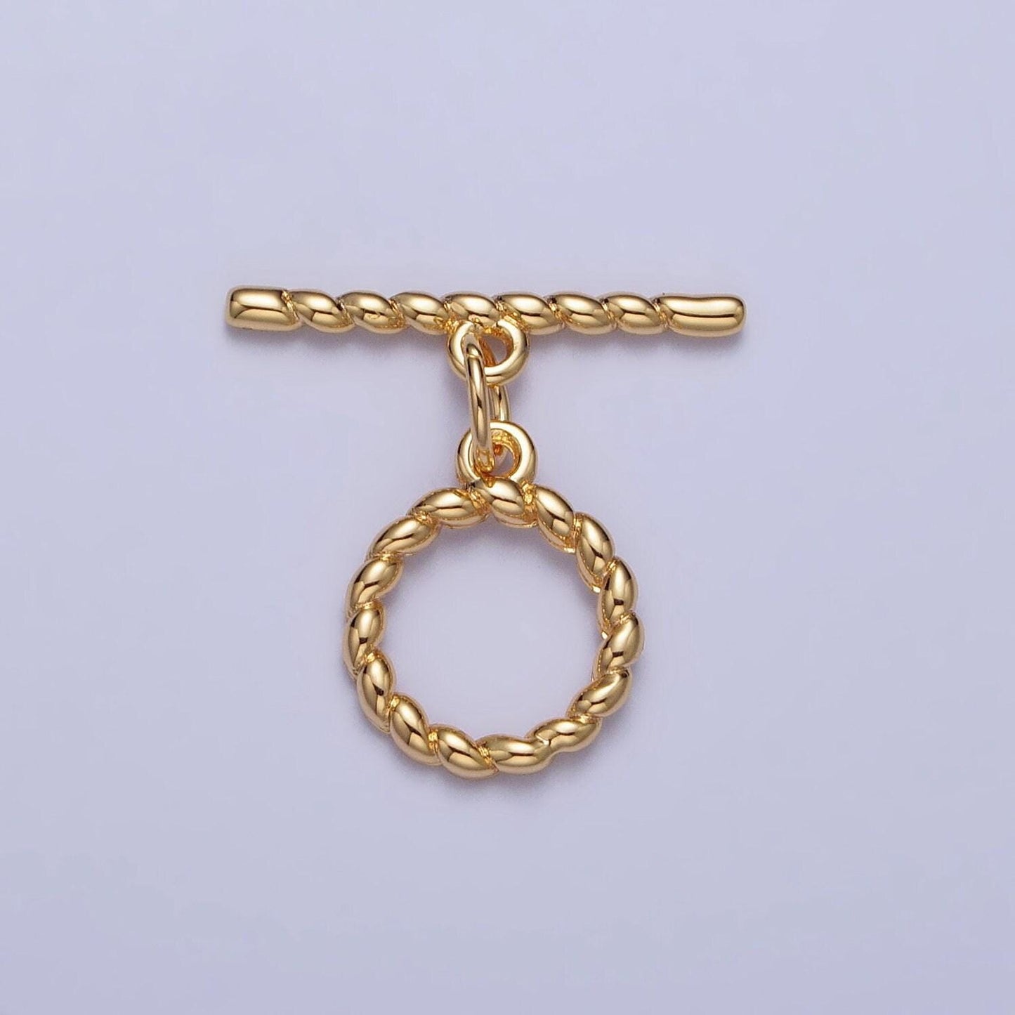 24k gold plated rope ot toggle clasps twisted end clasp for jewelry handmade making bracelet necklace bar fancy clasp z101