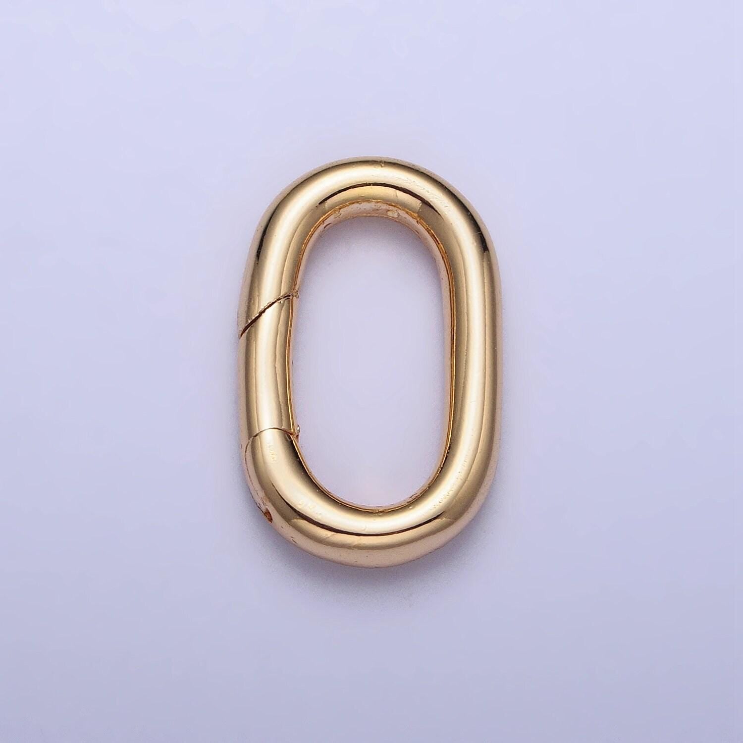 Mini gold o rings spring oval spring gate ring clasp for jewelry, purse oval push gate snap hook for charm holder jewelry making z-086