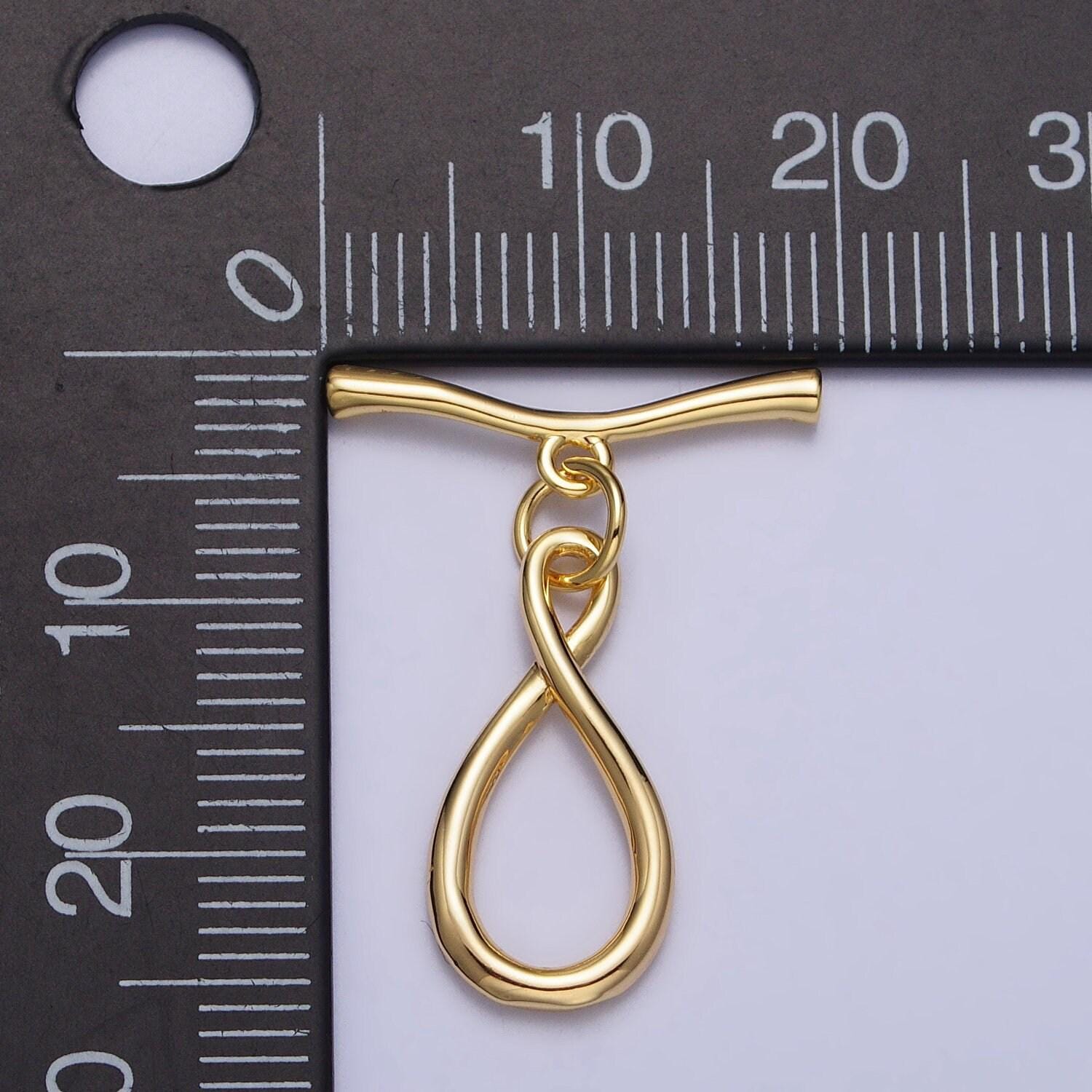 Toggle clasp necklace, front clasp necklace figure eight ot clasp silver gold infinity toggla clasp for end clasp necklace z-082