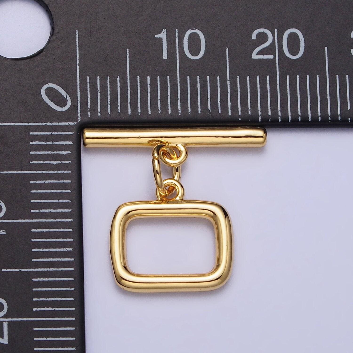 Simple toggle clasps, plain rectangle ot clasp for necklace bracelet, jewelry making 18mm end clasp z078