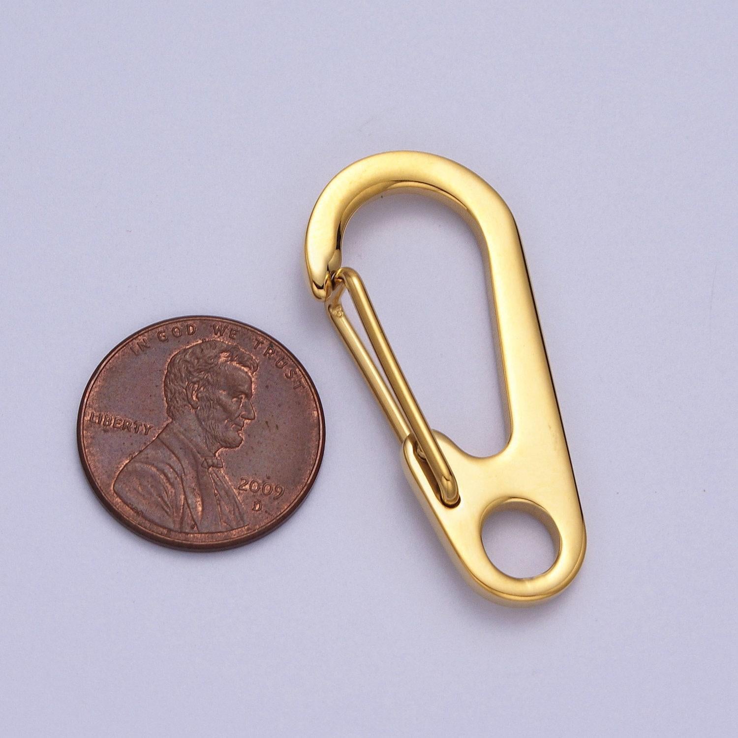 Gold snap hook push gate lobster clasp for fashion clips purse key chain jewelry wallet chain making z-025