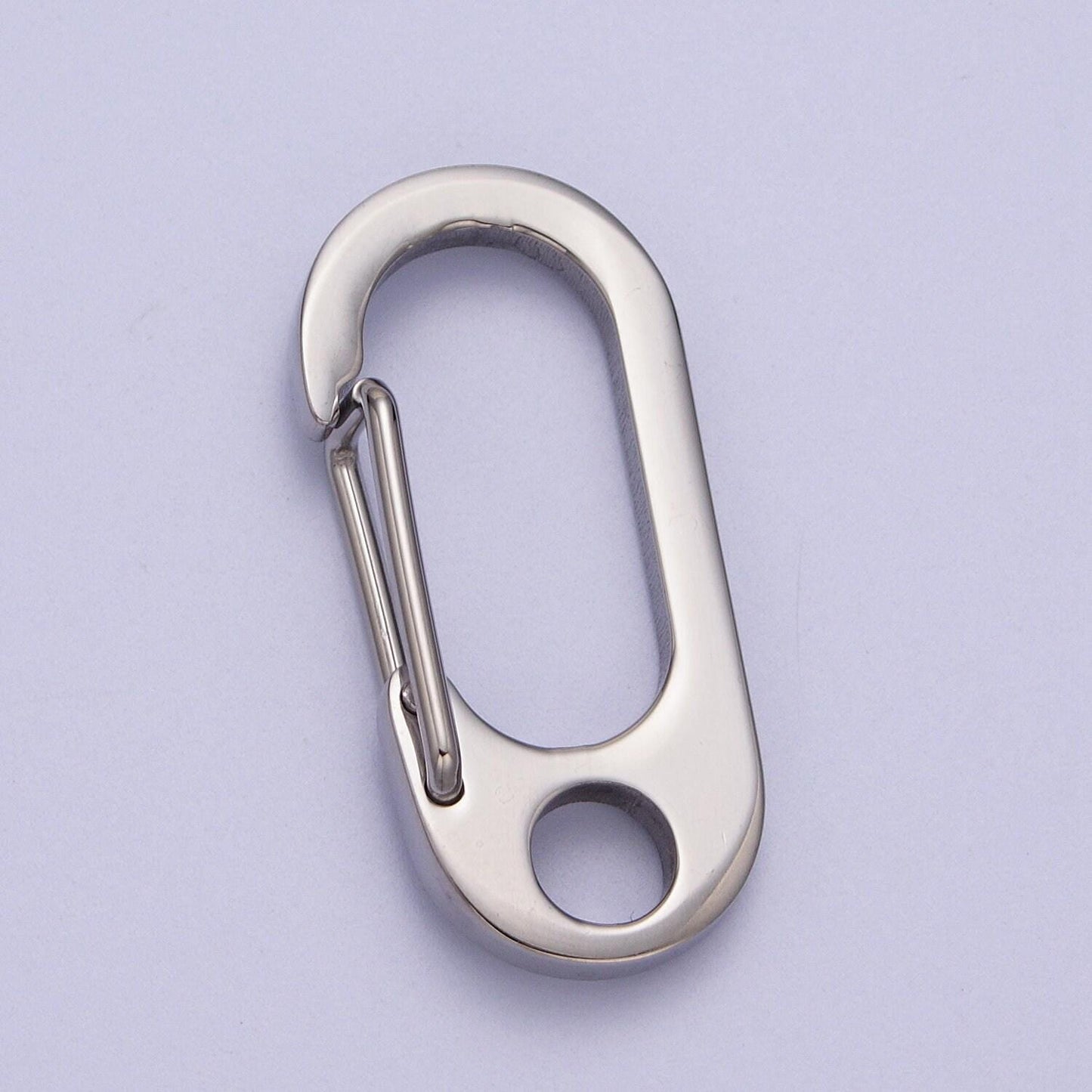 Oval gold push keychain clasps, spring clasp stainless steel purse strap, wallet dog leash, diy keychains, diy jewelry, long thick z011