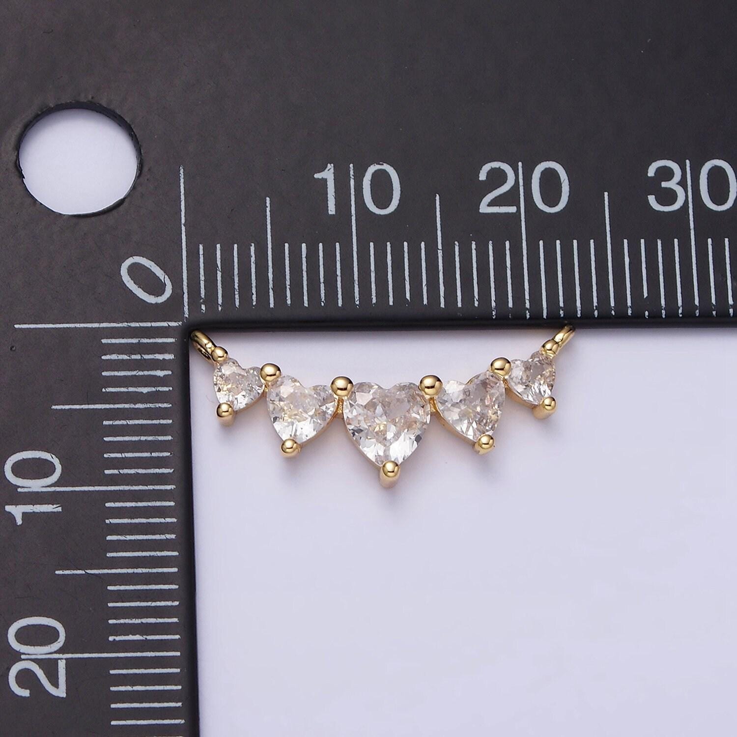 Gold micro pave cz bracelet connector, link chain connector, collar necklace heart connector, cz charm connector for jewelry making y-902