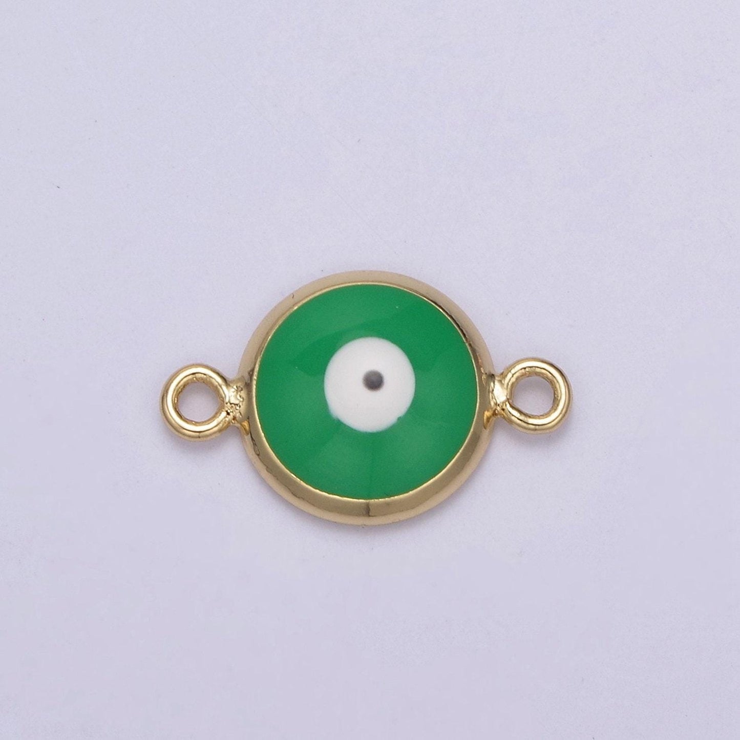 14k gold filled protection eye of ra charm, multicolor enamel evil eye pendant necklace pendant charm connector for jewelry making,y-434