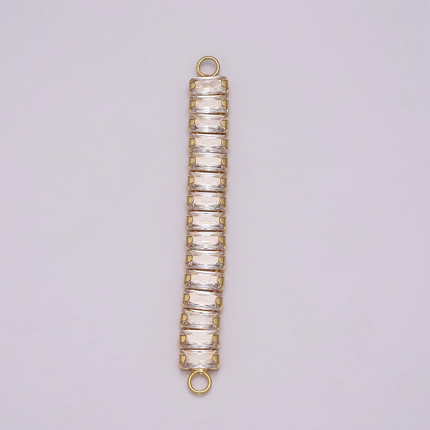 14k gold filled minimalist bendable rectangular bar connector micro pave cz diy charm necklace bracelet findings for jewelry making