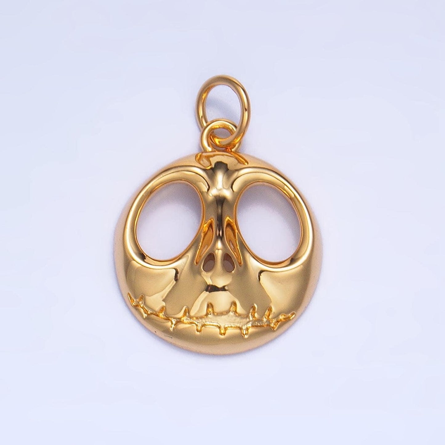 Dainty gold filled jack skellington charm for halloween jewelry inspired silver nightmare before christmas charm x926