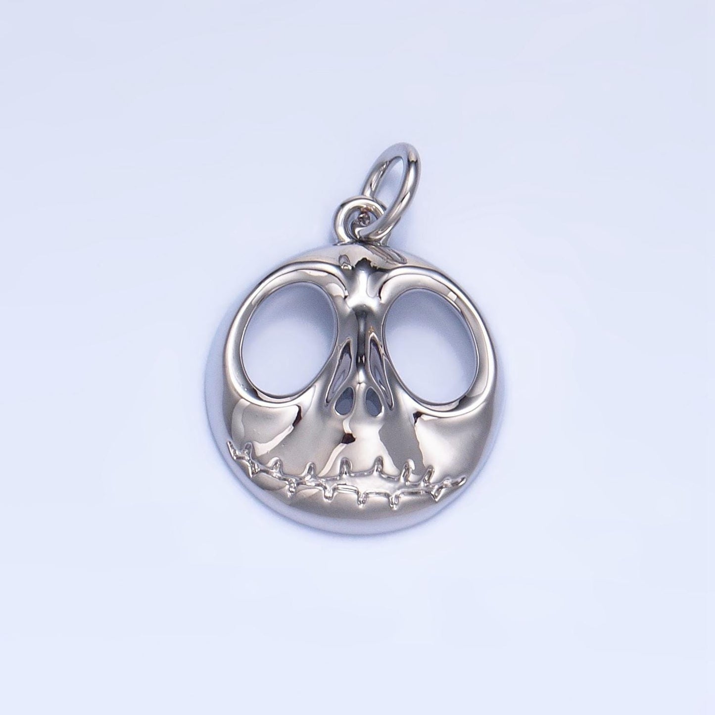 Dainty gold filled jack skellington charm for halloween jewelry inspired silver nightmare before christmas charm x926