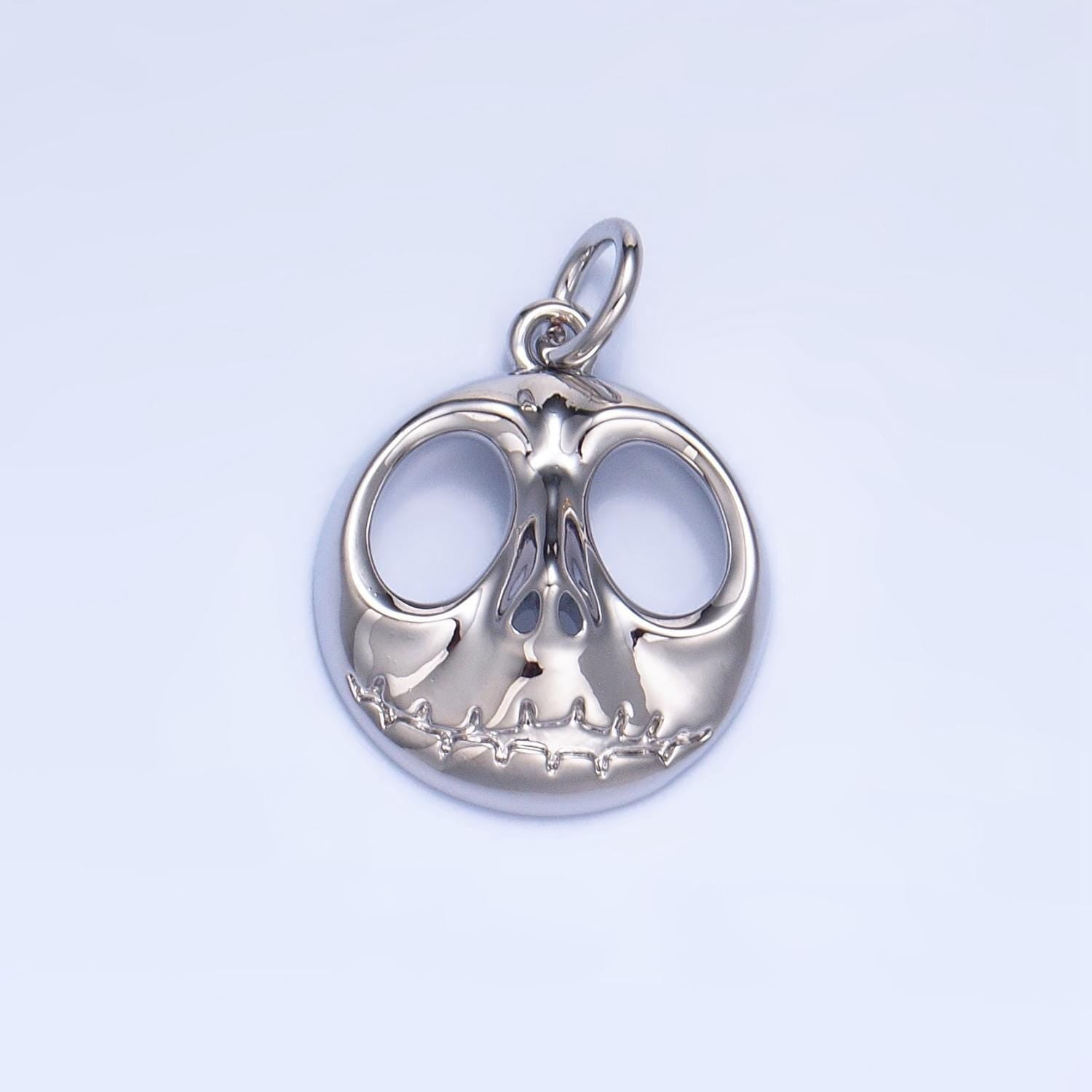 Dainty gold filled jack skellington charm for halloween jewelry inspired silver nightmare before christmas charm x926