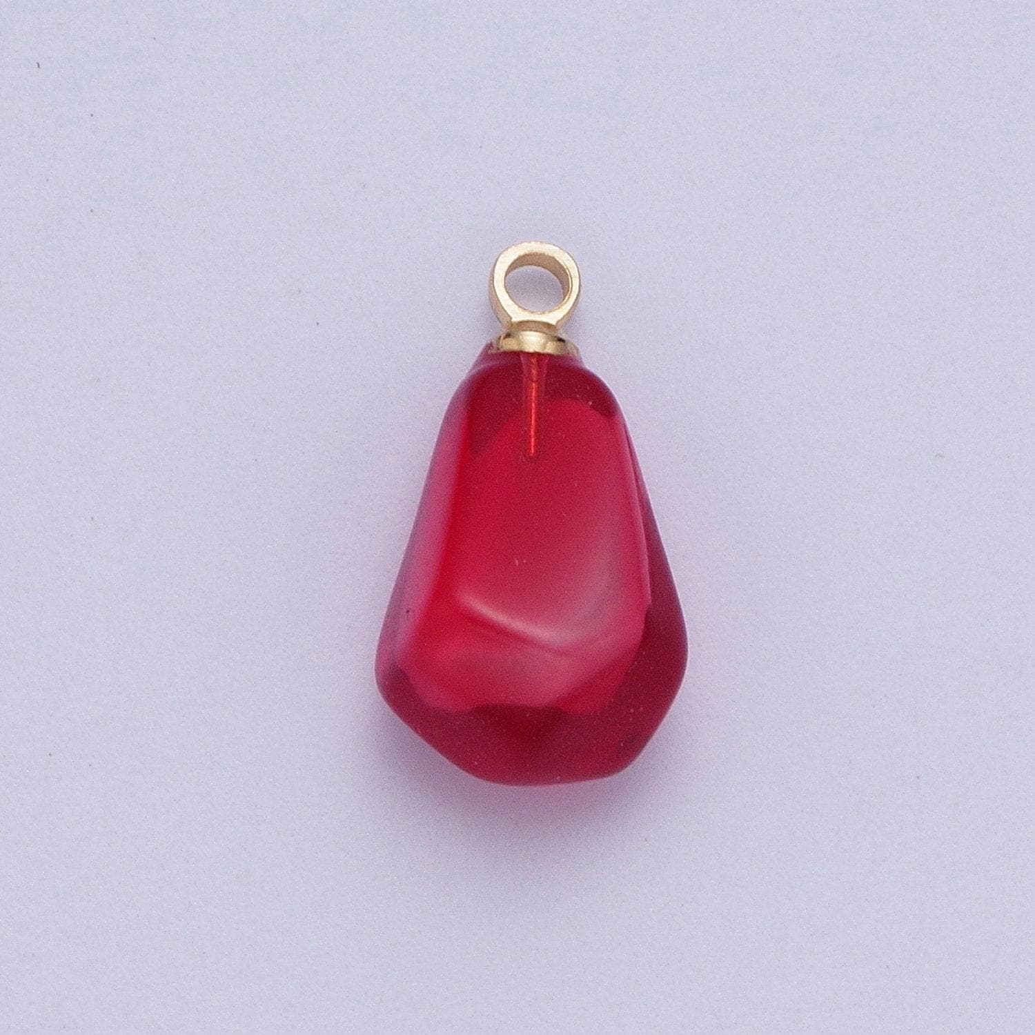 Pomegranate seed pendants, gold plated resin individual pink, red, blood red pomegranate fruit seeds charm | x-734, x-753, x-754