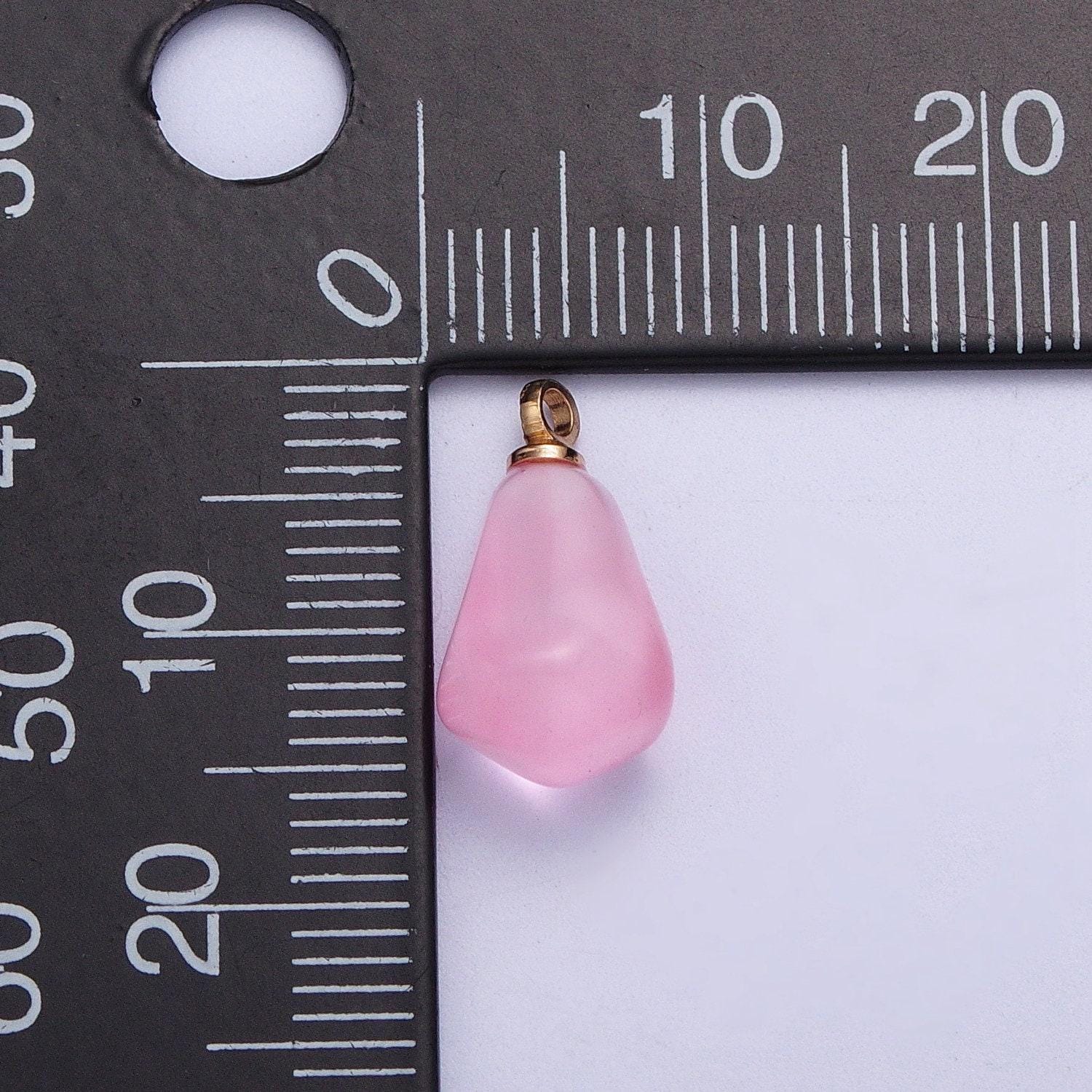 Pomegranate seed pendants, gold plated resin individual pink, red, blood red pomegranate fruit seeds charm | x-734, x-753, x-754
