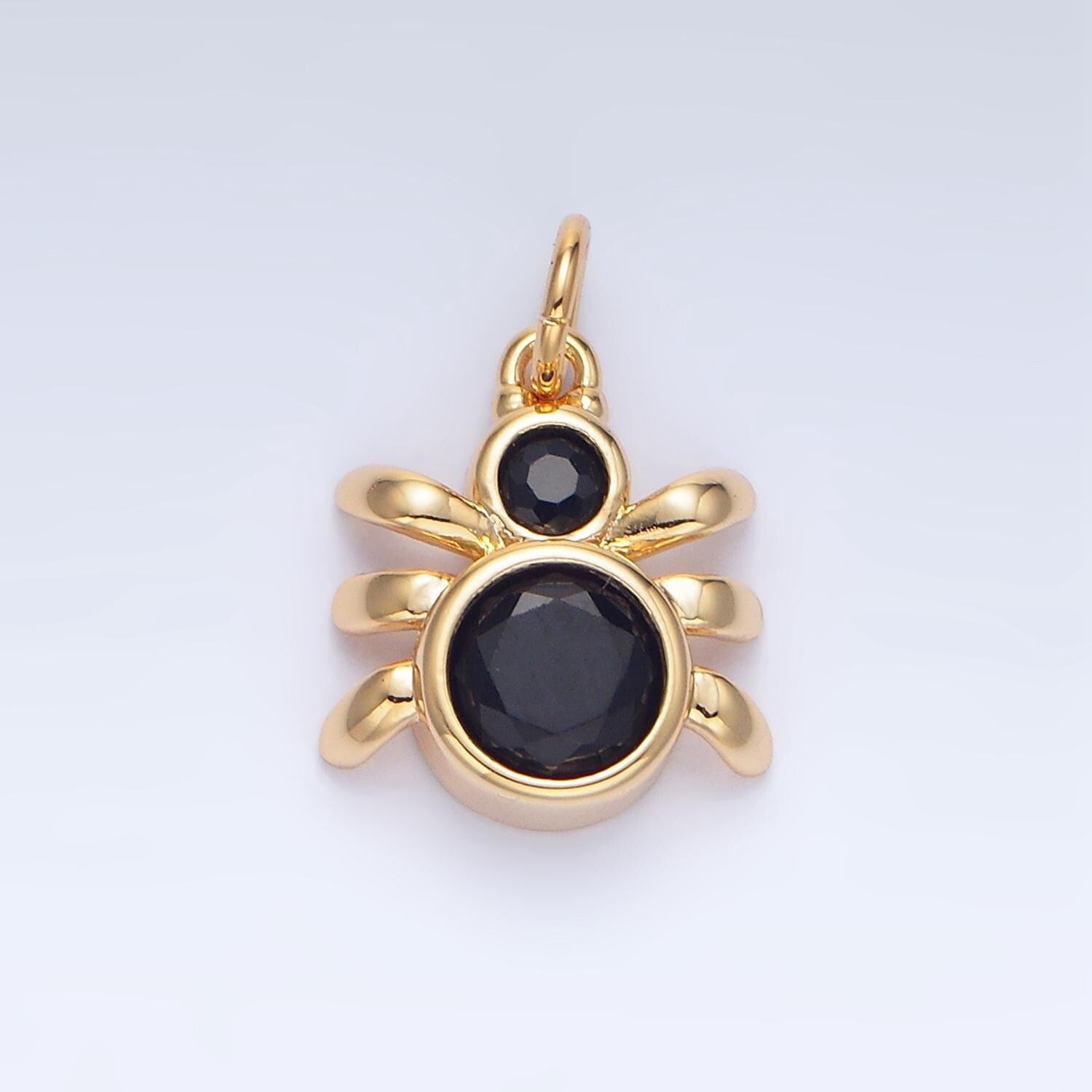 Green, black, red bed bug insect cz 24k gold filled charm | x-886 - x-901