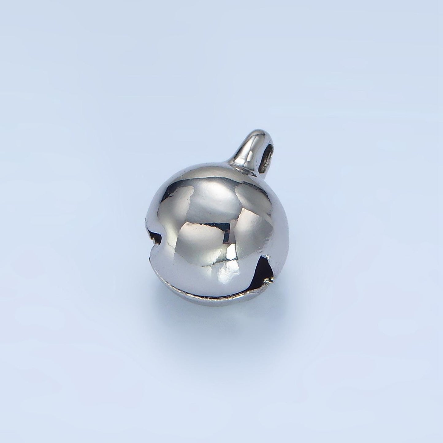24k gold filled bell pendant charm, tinkle jingle bell pendant charm, white gold / gold pendant charm for diy jewelry 10x13 mm x883