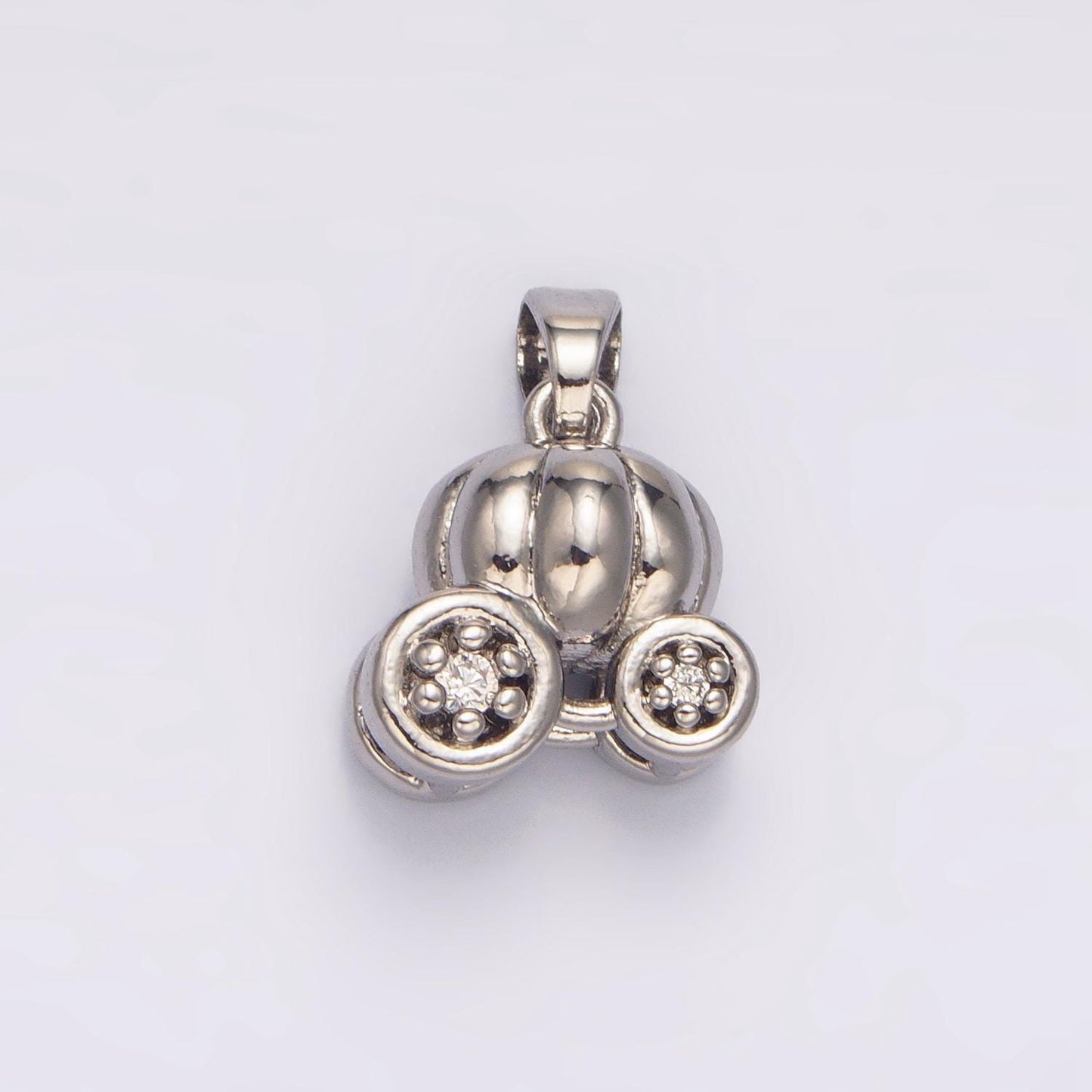 Mini pumpkin carriage pendant in gold fairytale diy kids fashion charm add on necklace bracelet earring princess party inspired x597