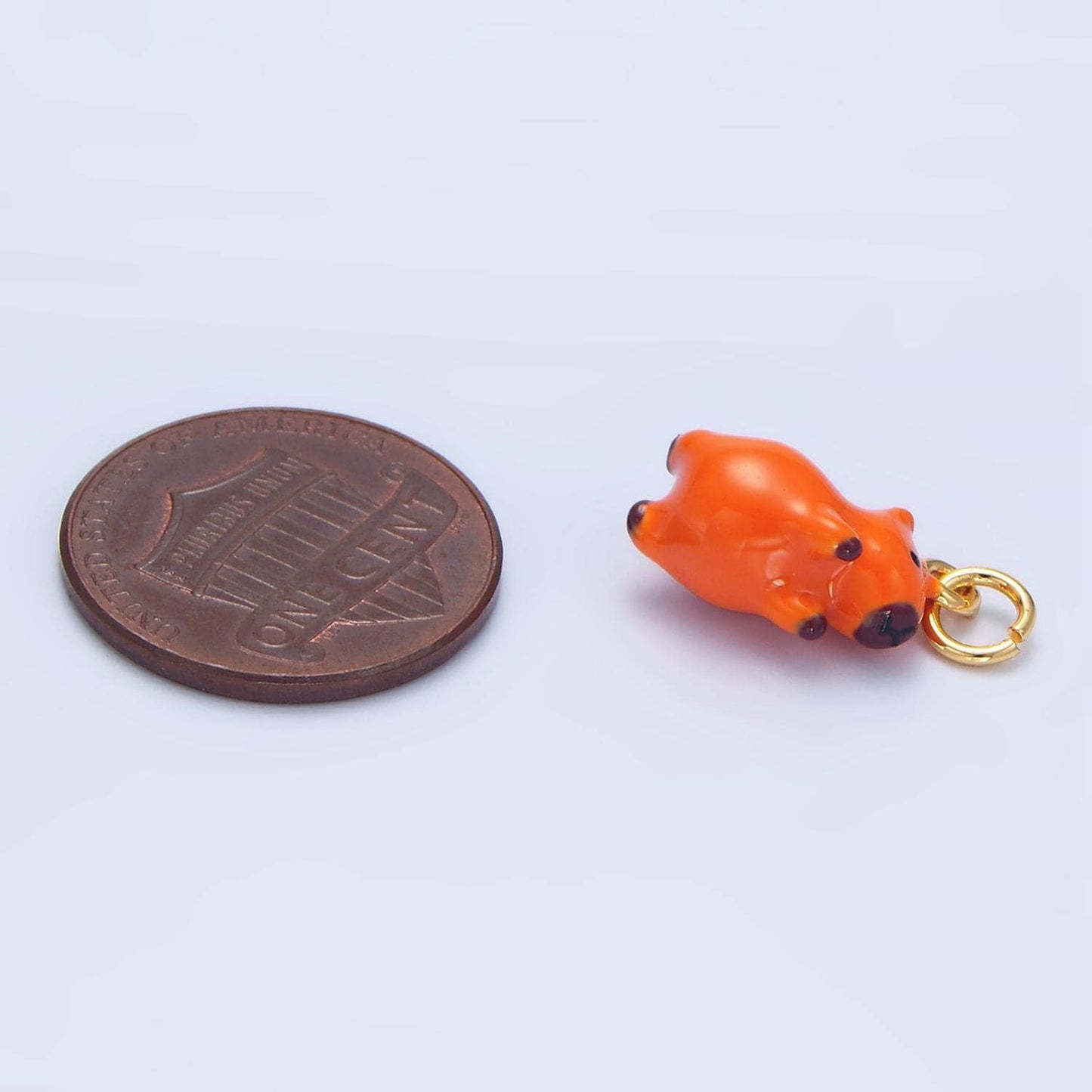 Cute capybara charms glass animal pendant diy jewelry making supply for bracelet necklace earring key chain tumbler charm x580